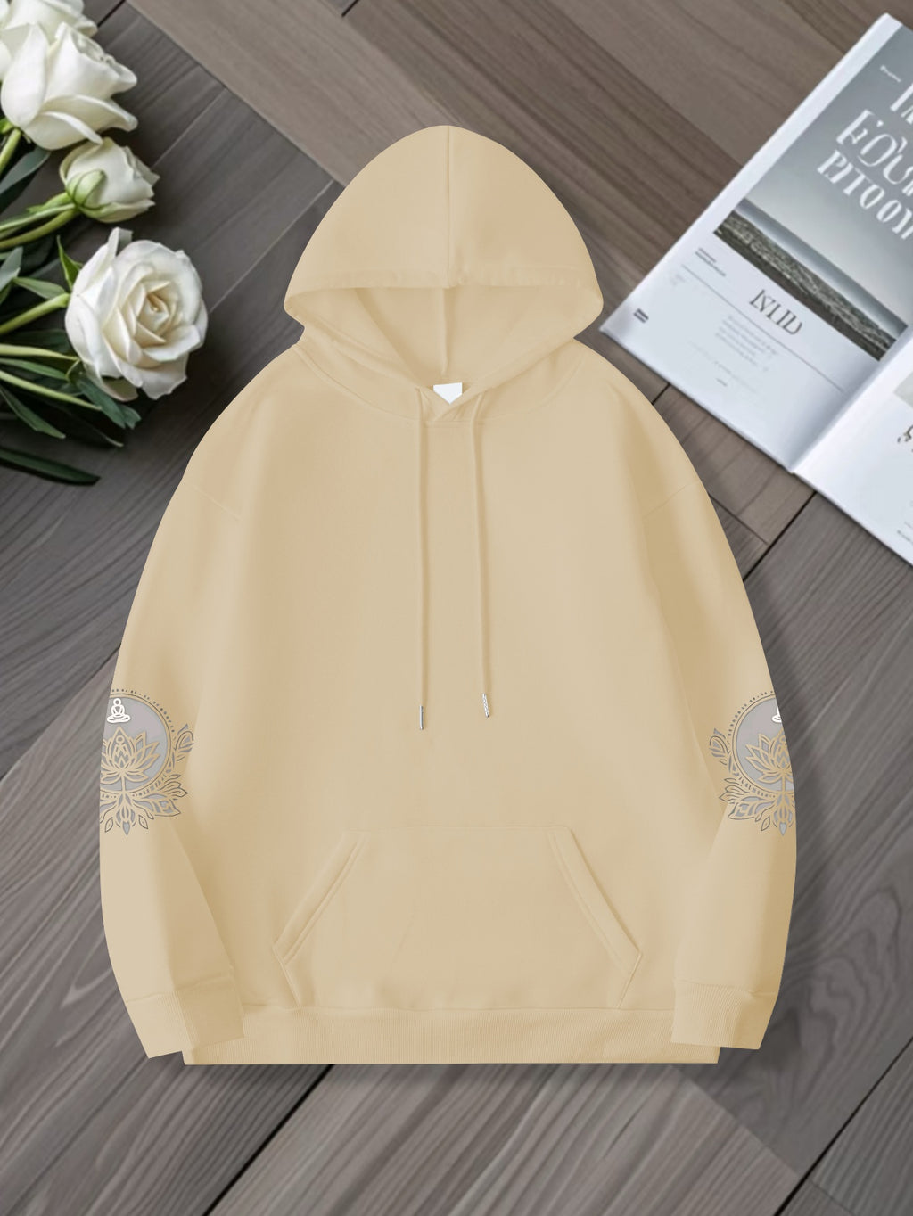 Hoodie with for Lotus Flower Graphic