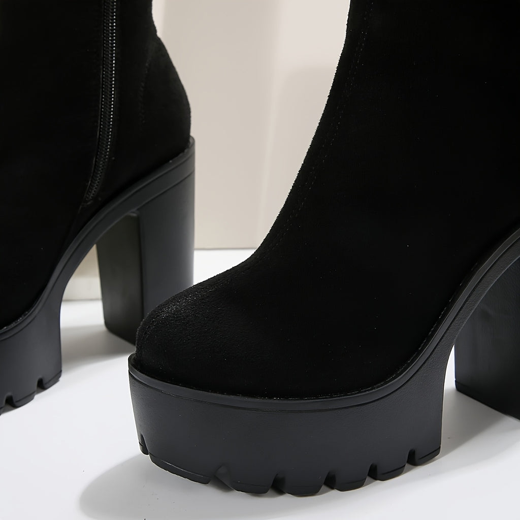 Chunky-Heeled Ankle Boots