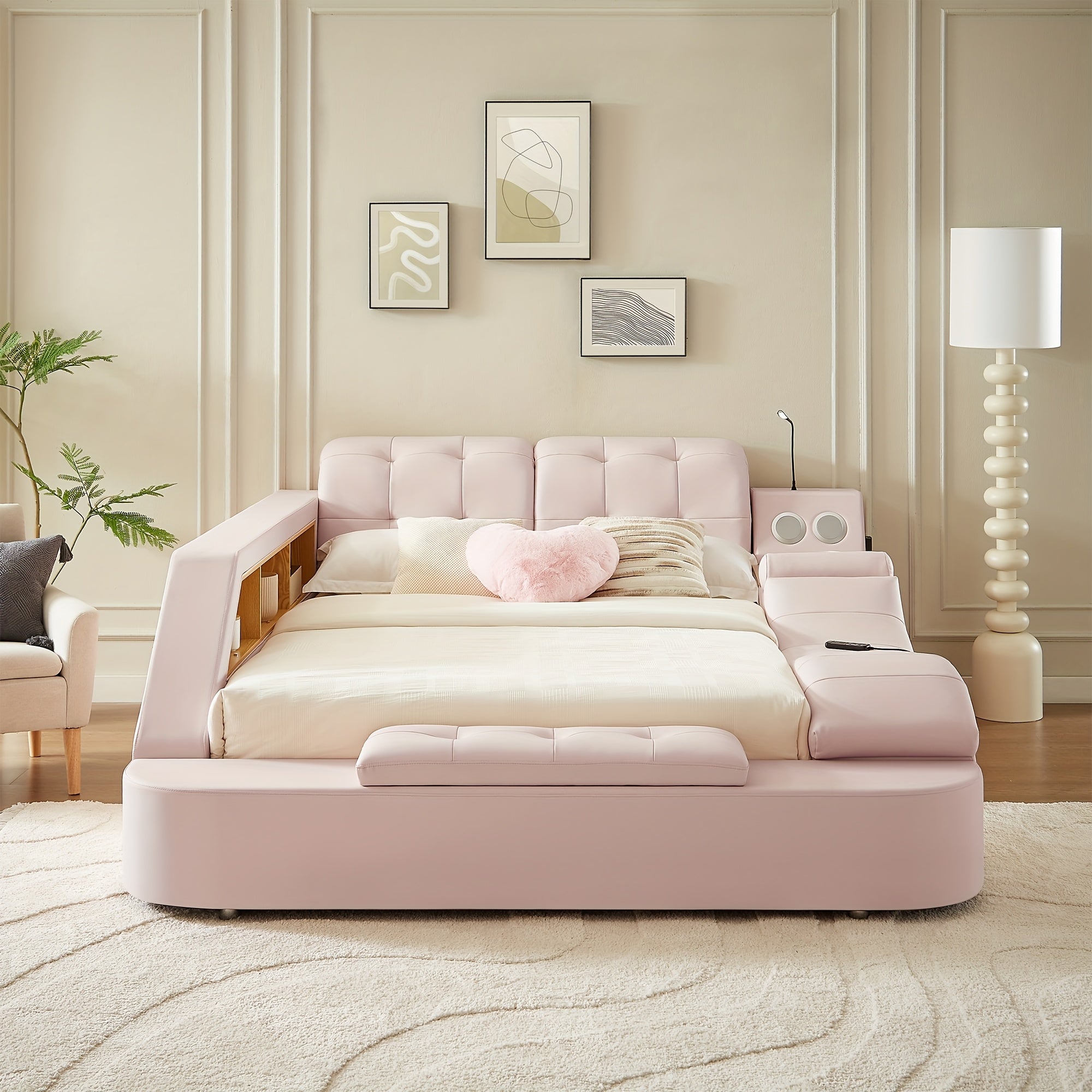 Multifunctional Large Bed Frame