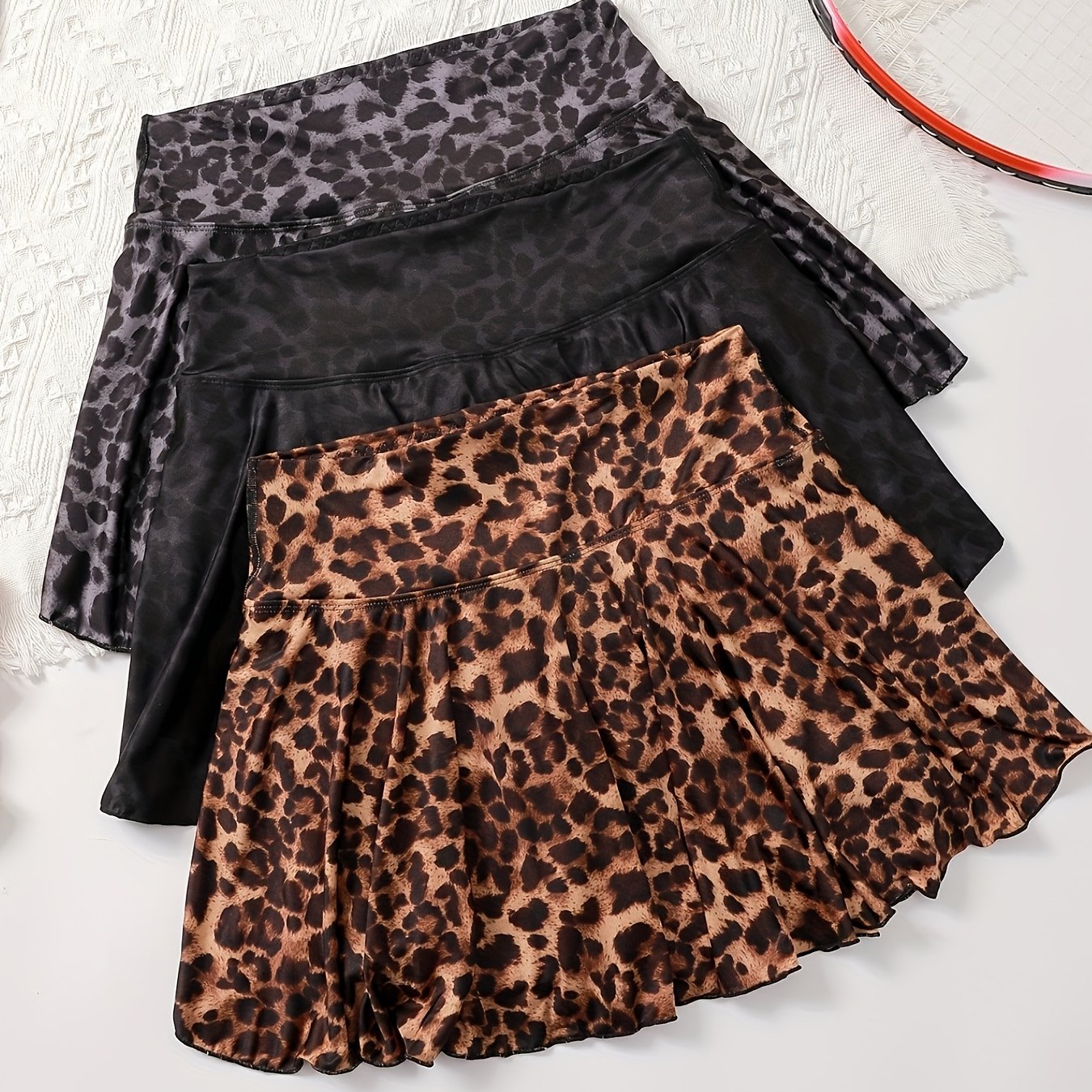 {3pcs} Leopard Sport Skirt