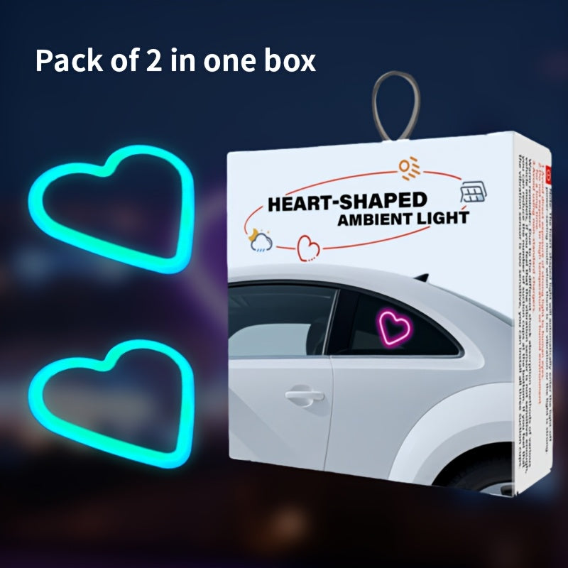 {2pcs} Car Interior Neon Heart Lights