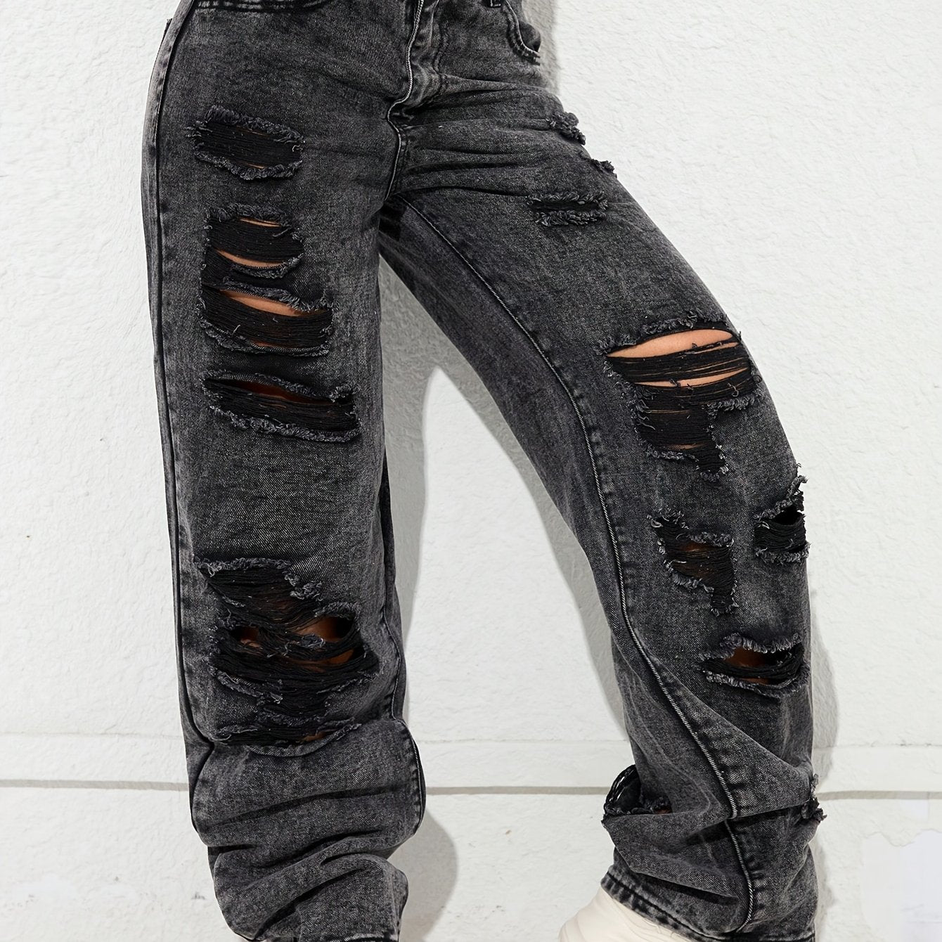 Straight Distressed Jeans