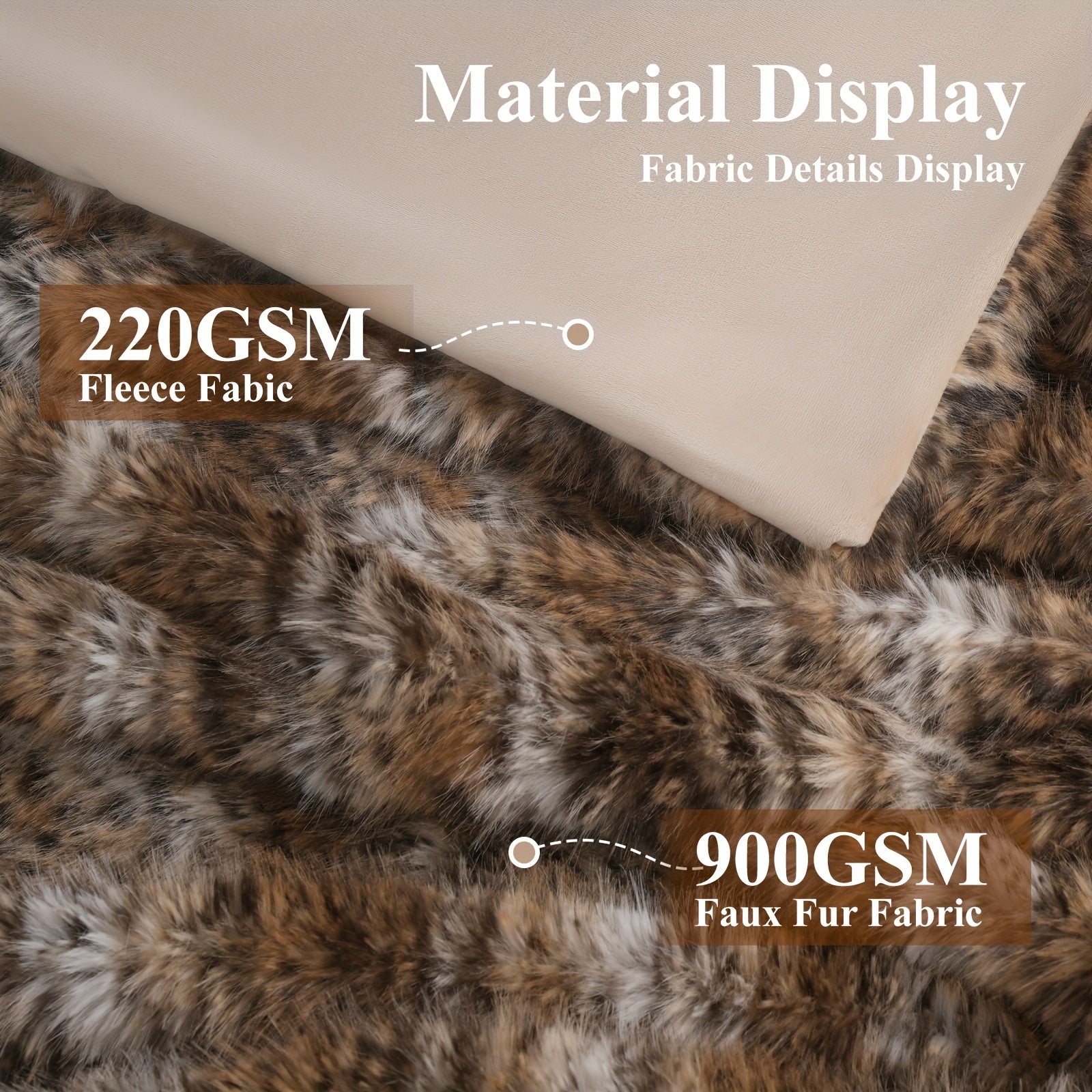 Faux Fur Leopard Print Blanket