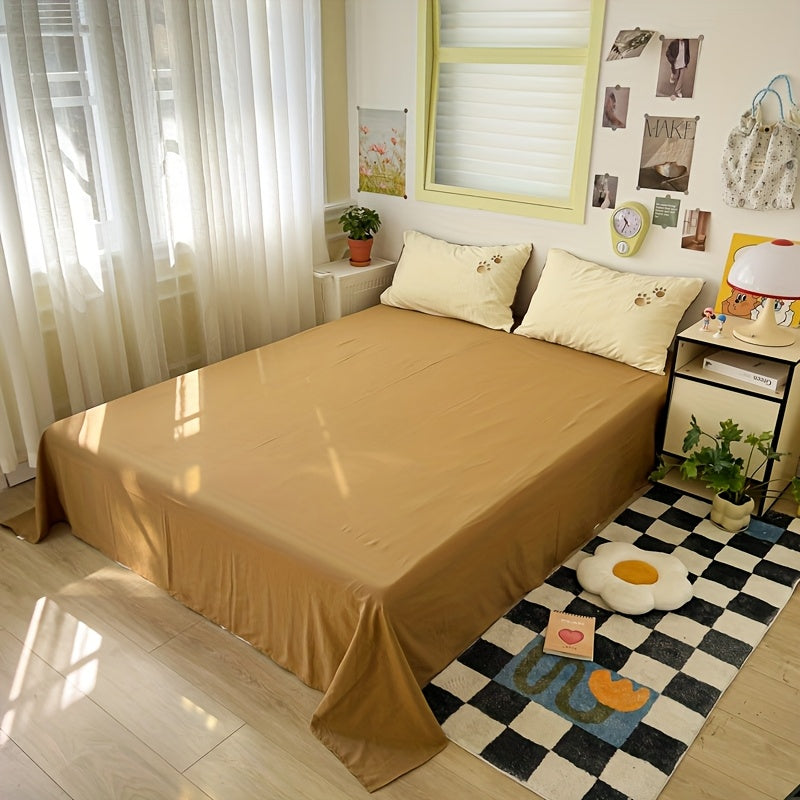 Teddy Bear Towel Bedding Set, Including 1 Duvet Cover, 1 Bed Sheet, And 2 Pillowcases