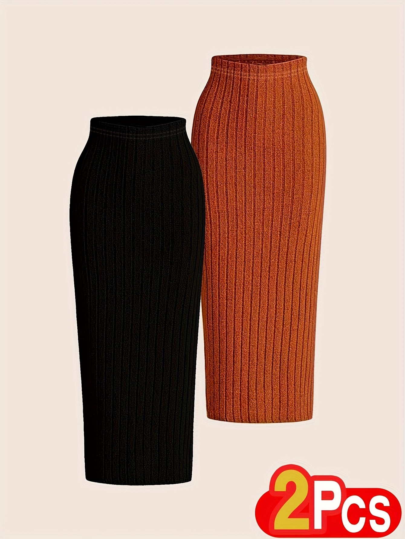 High-Waisted Stretch Pencil Skirt Set