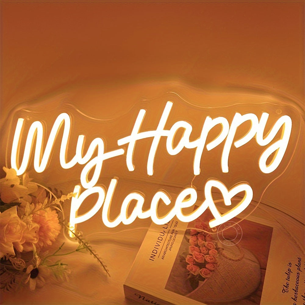 "My Happy Place" LED Neon Sign
