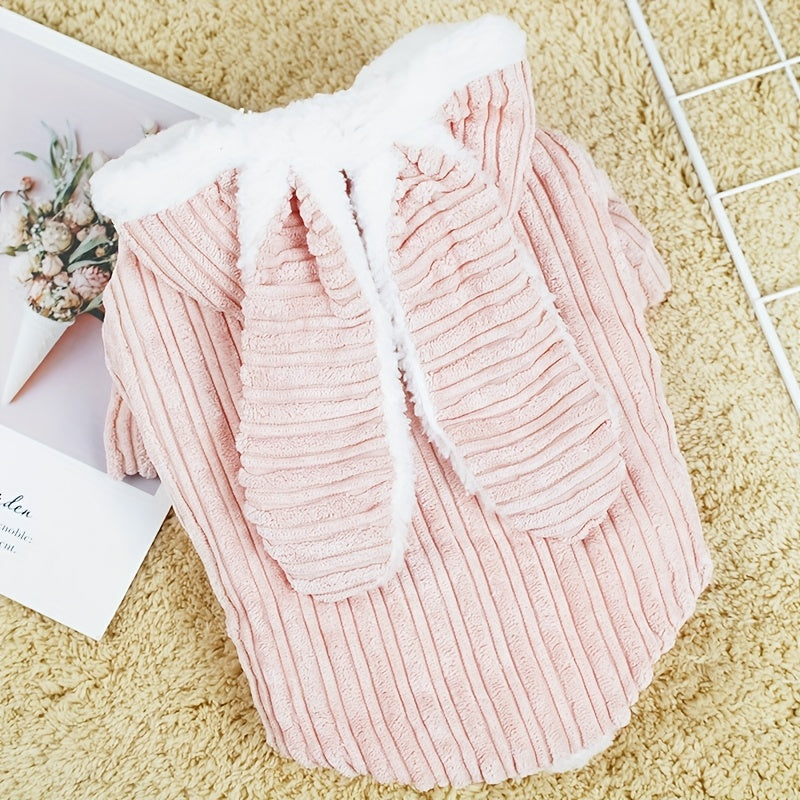 Pet Hoodie With Rabbit Ears