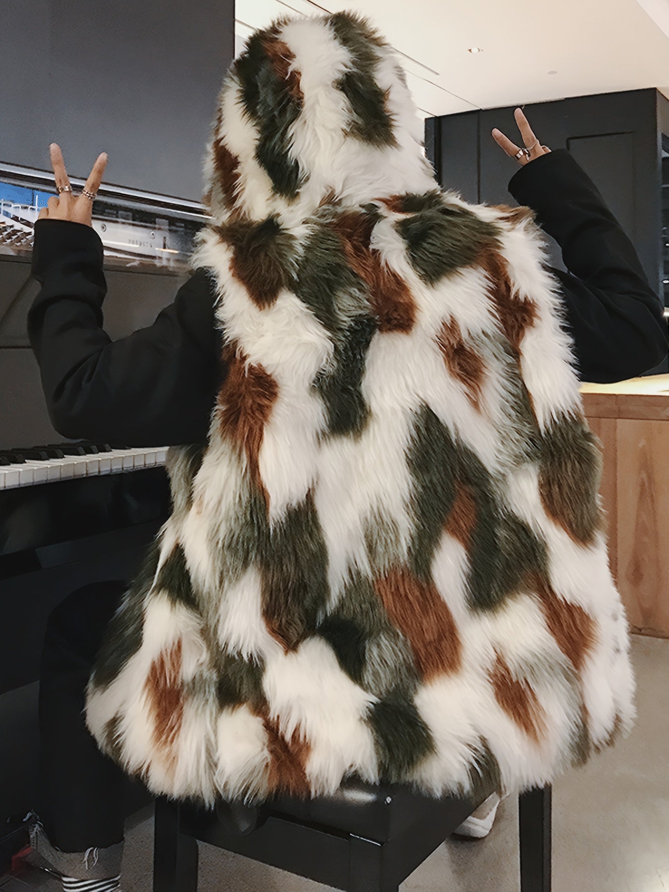 Faux Fur Hooded Vest