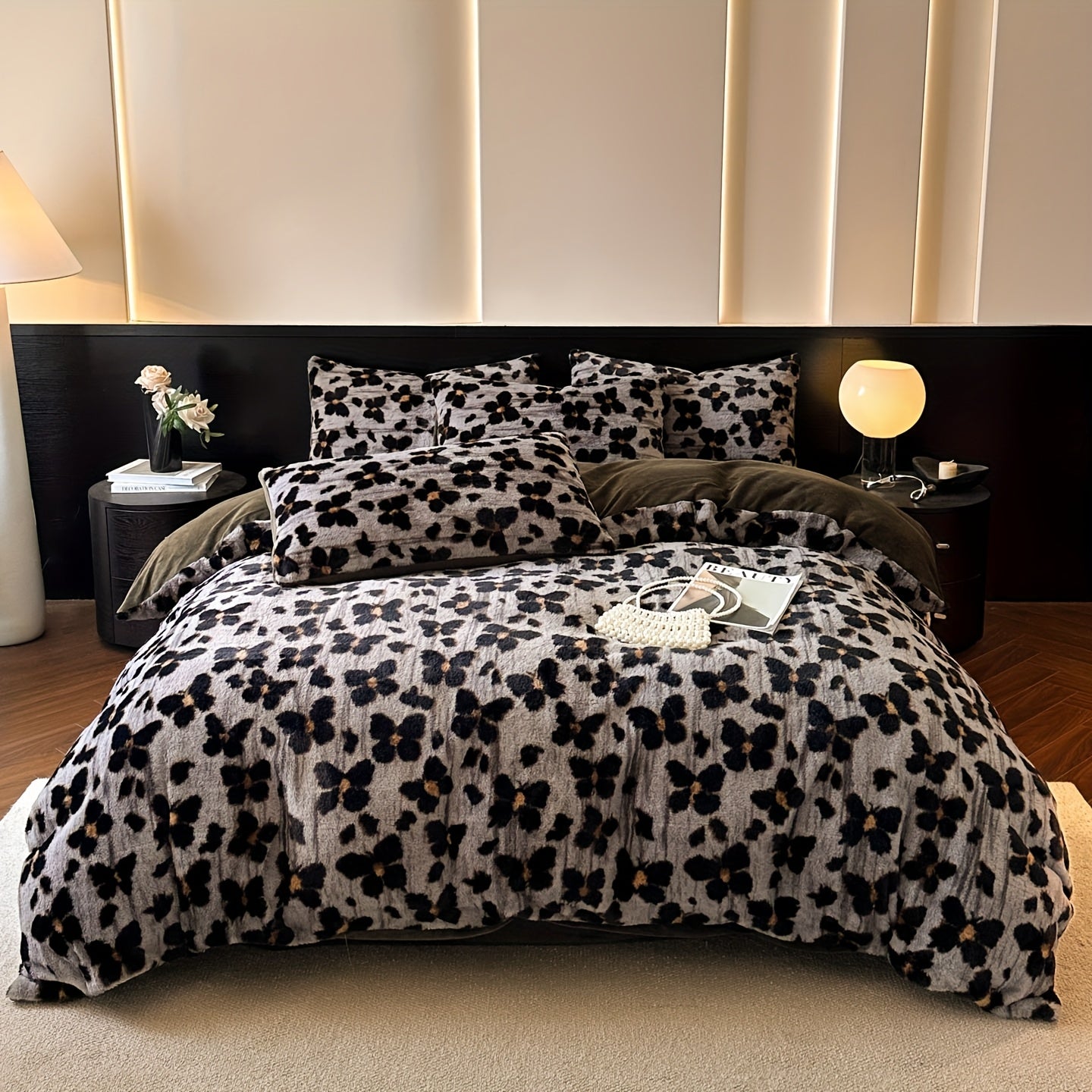 {3/4pcs} Leopard Print Duvet Cover and Bed Sheets