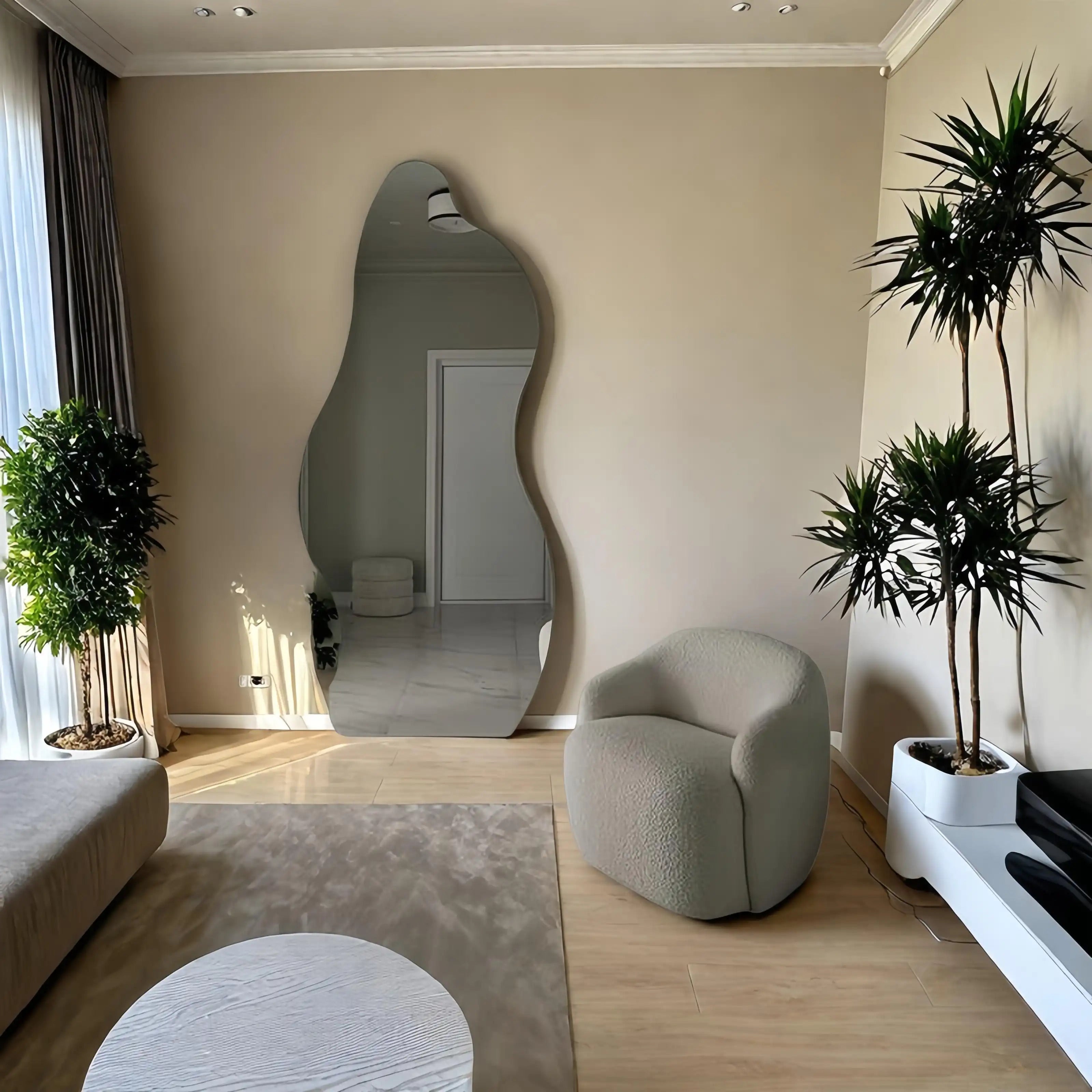 Modern Minimalist Acrylic Frameless Wall Mirror