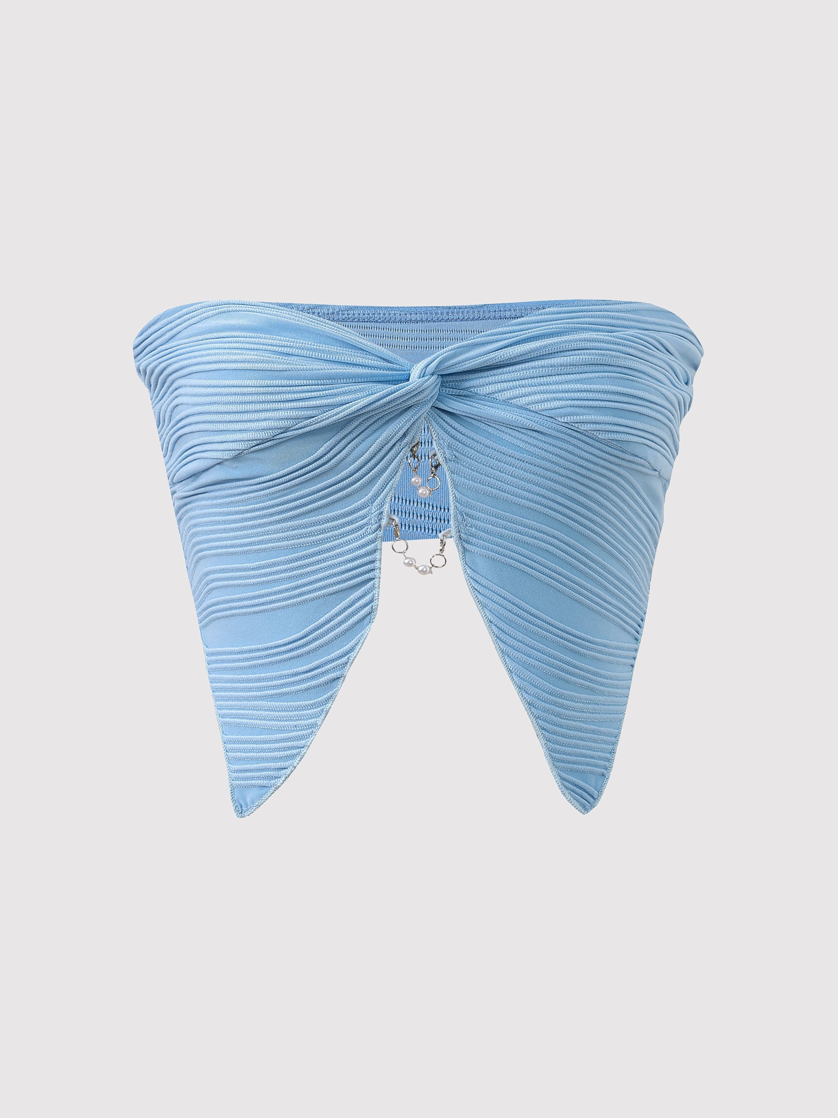 Strapless Asymmetrical Chain Top