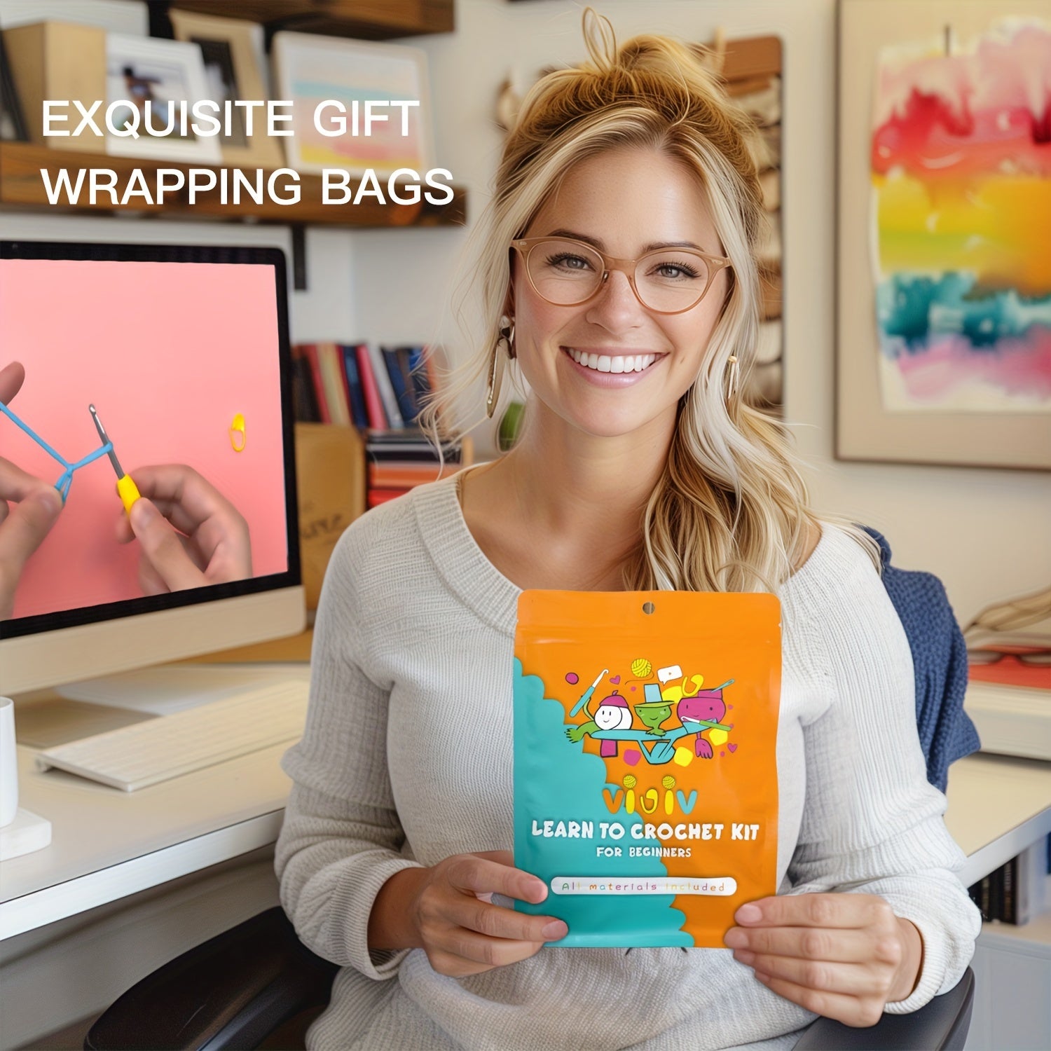 Complete All-in-One Highland Cow Crochet Kit for Beginners