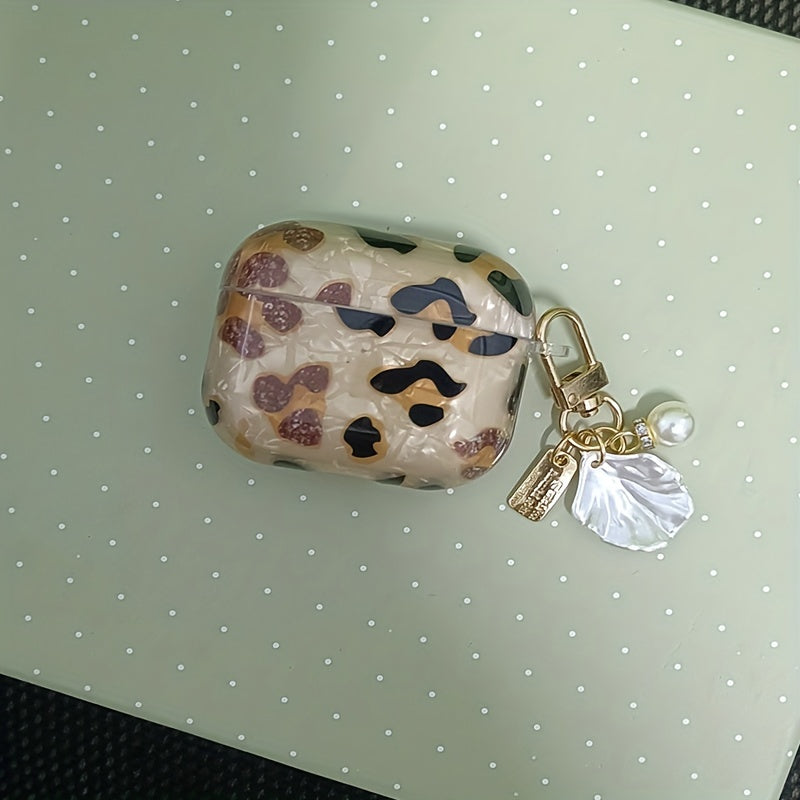 Leopard Print Earphone Sleeve with Hanging Chain - Perfect for Airpod1/2!
