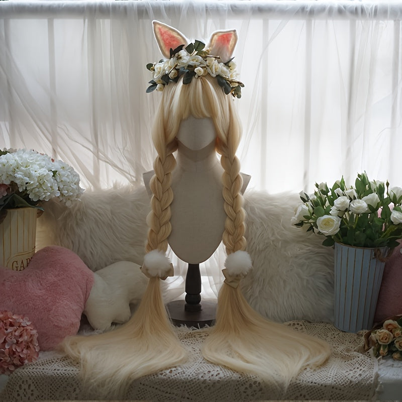 48-Inch Long Straight Wig with Bangs