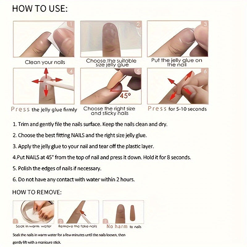 {24pcs} Super Long Press-on Nail Pieces