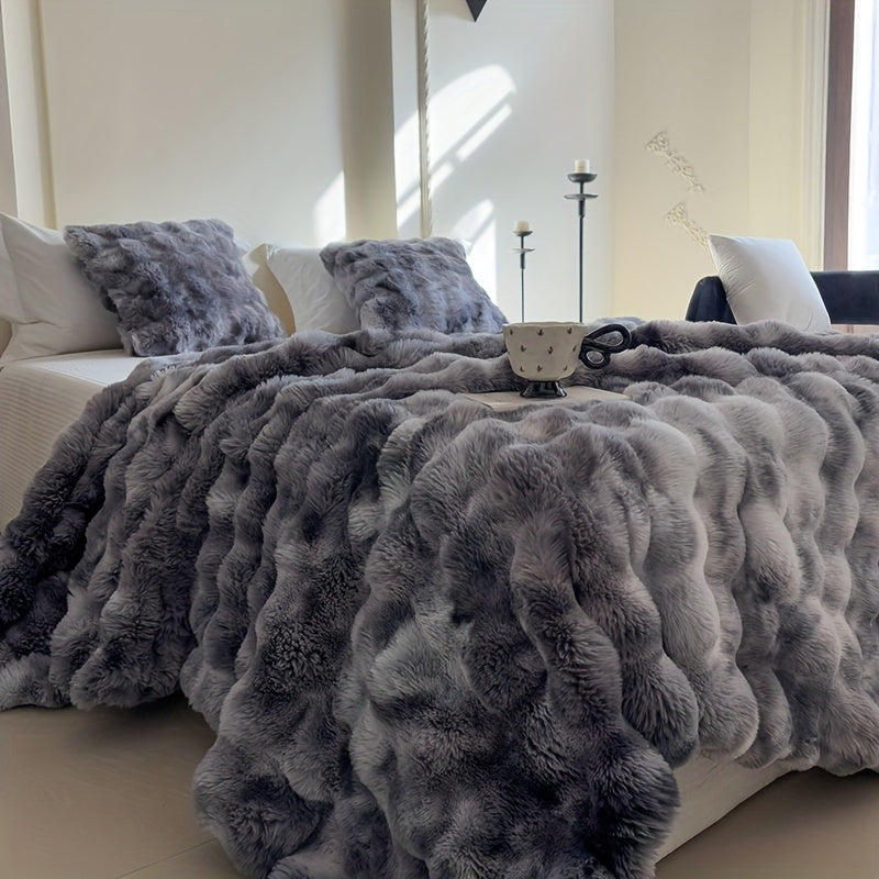 Faux Rabbit Fur Blanket