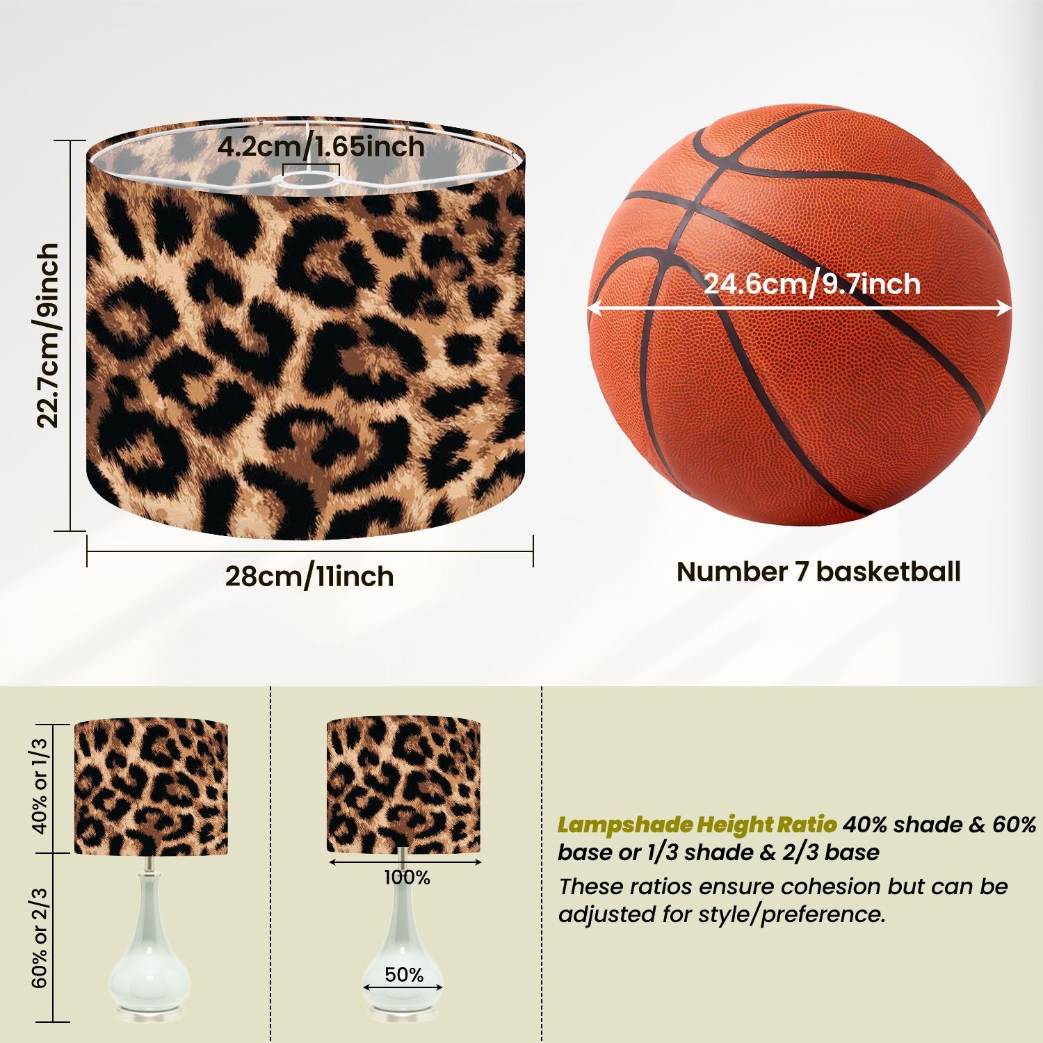 {2 Pack} Leopard Lampshades