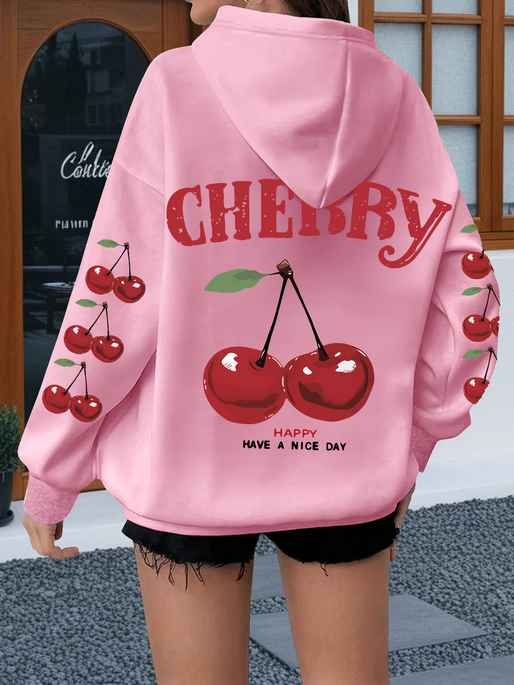 Cherry Print Hoodie