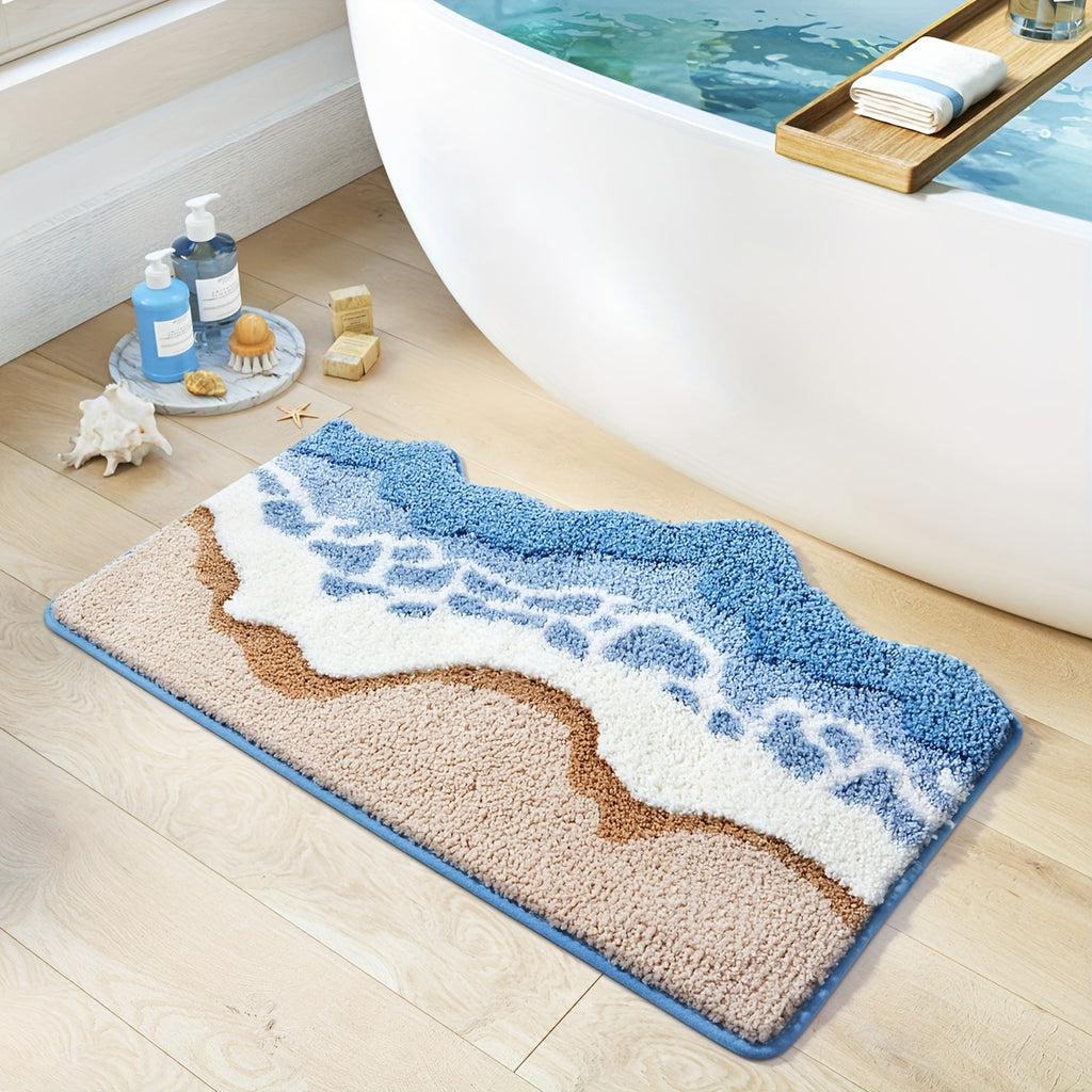 {1pc} Seashore Plush Bath Mat