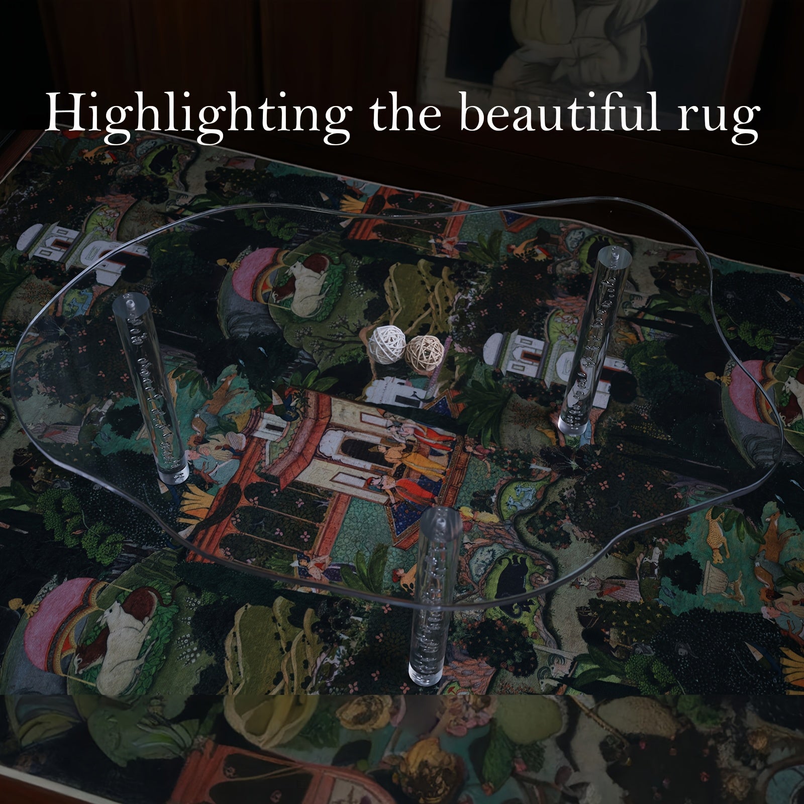 39.2'' Clear Acrylic Coffee Table