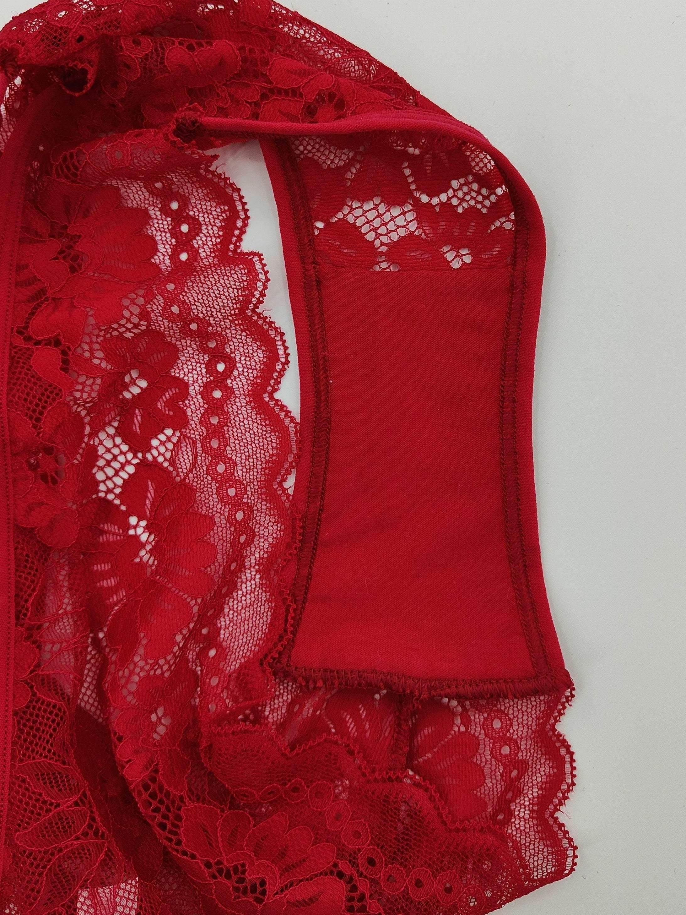 Sheer Jacquard Lace Bikini Panties