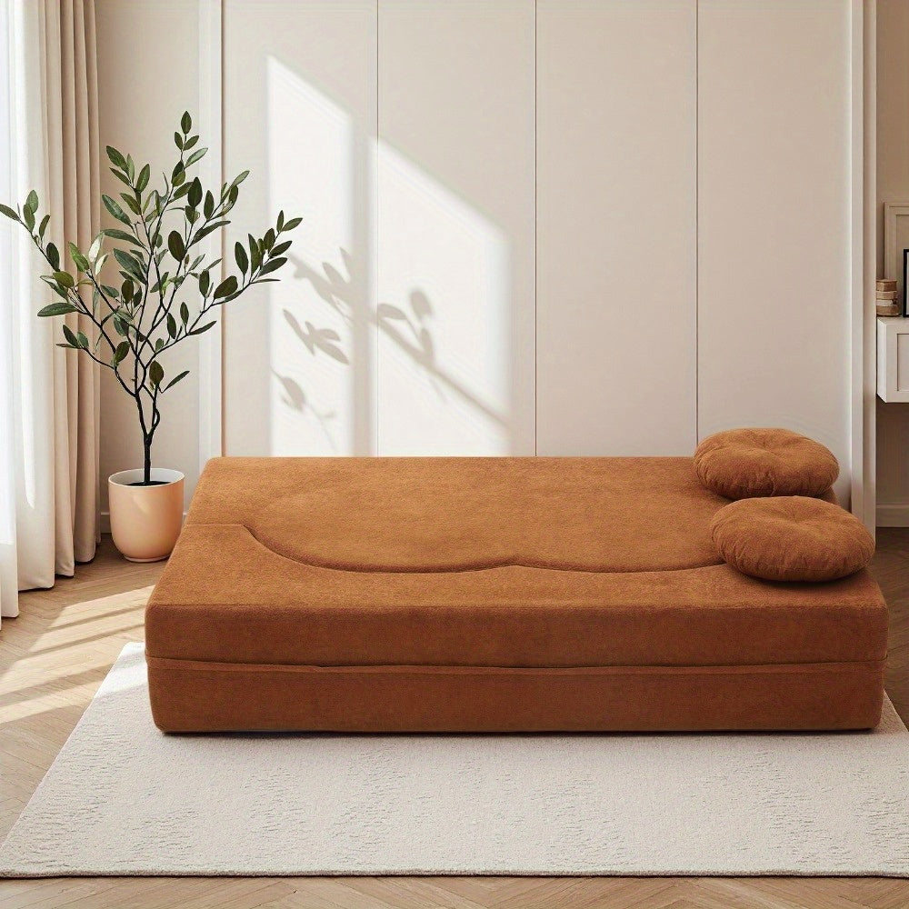 2-in-1 Convertible Folding Sofa Bed with Mattress