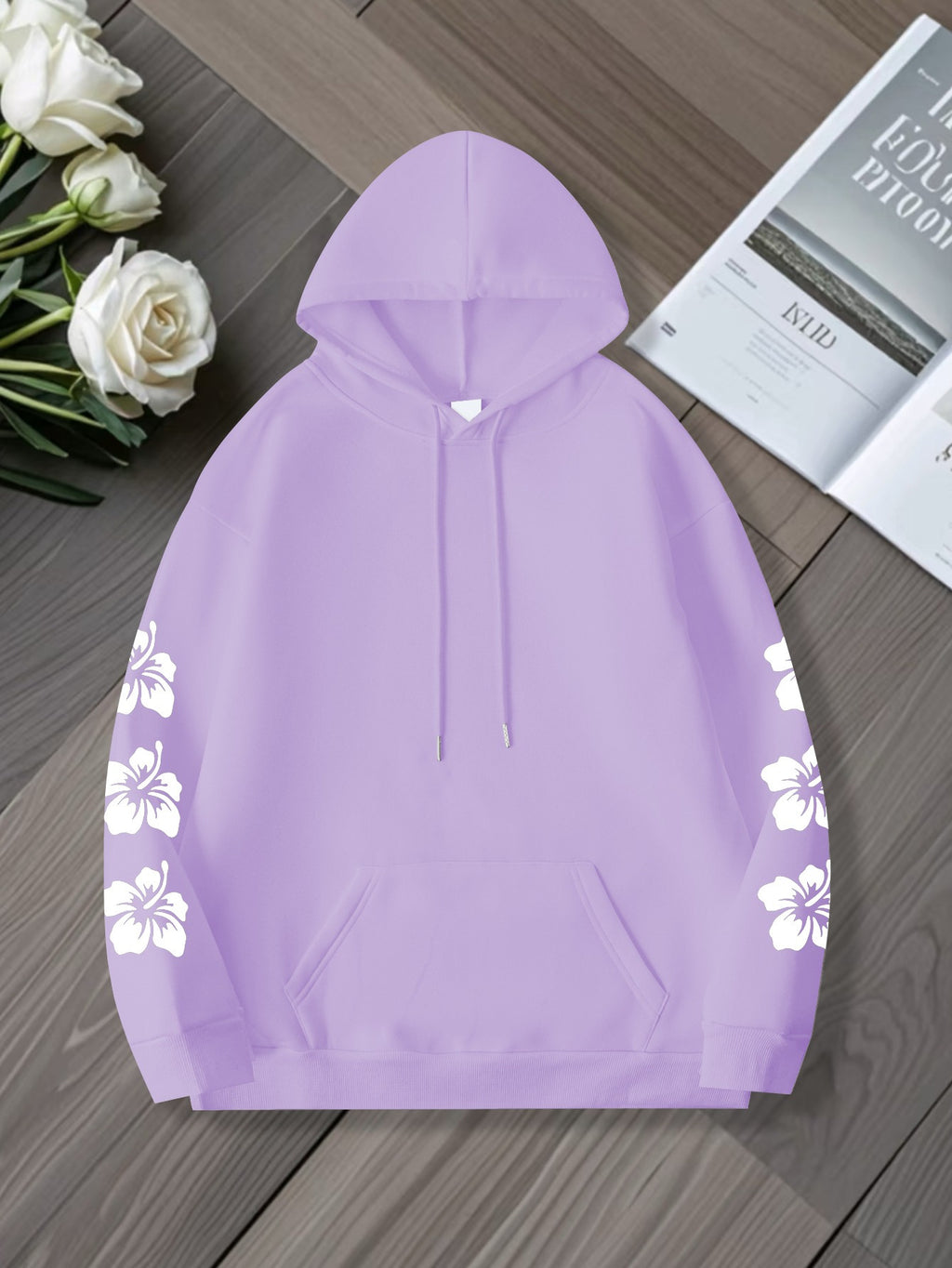 Floral Print Hoodie
