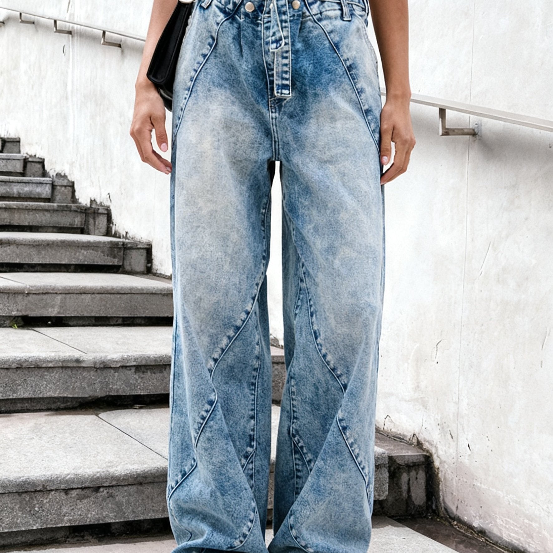 Wide-Leg Straight Leg Pants