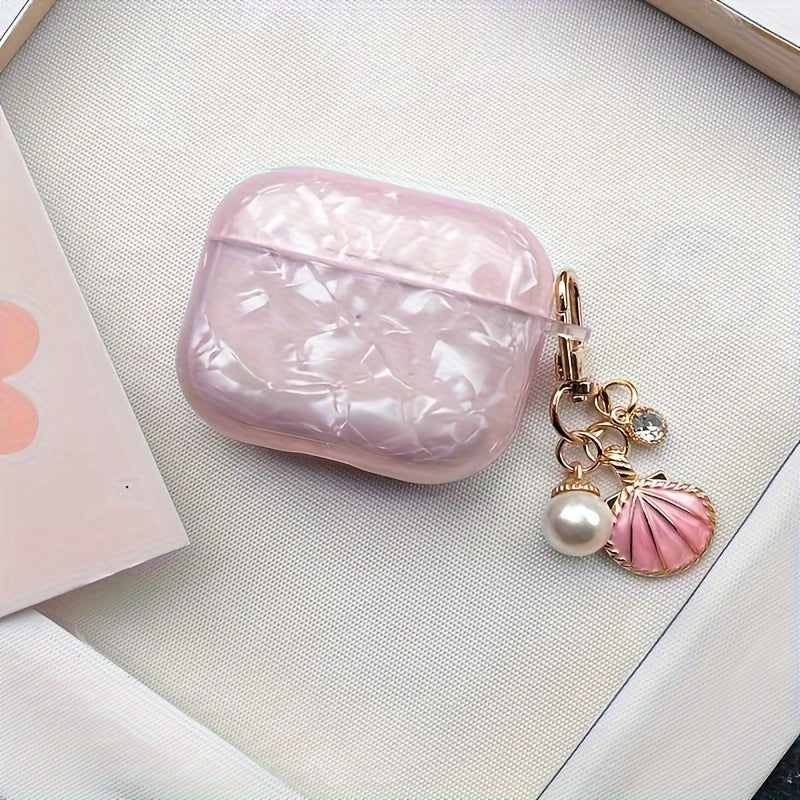 Pink Shell Pattern Plus Shell Pendant Case