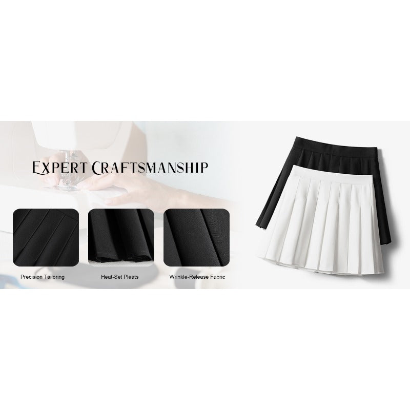High-Waisted Pleated Tennis Skirt