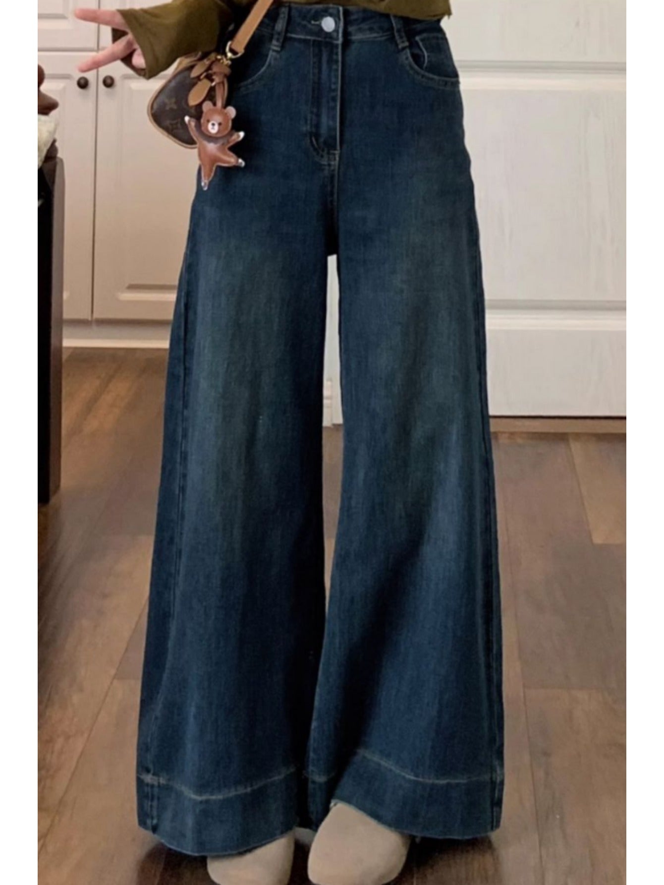 High-Waisted Wide Leg Jeans