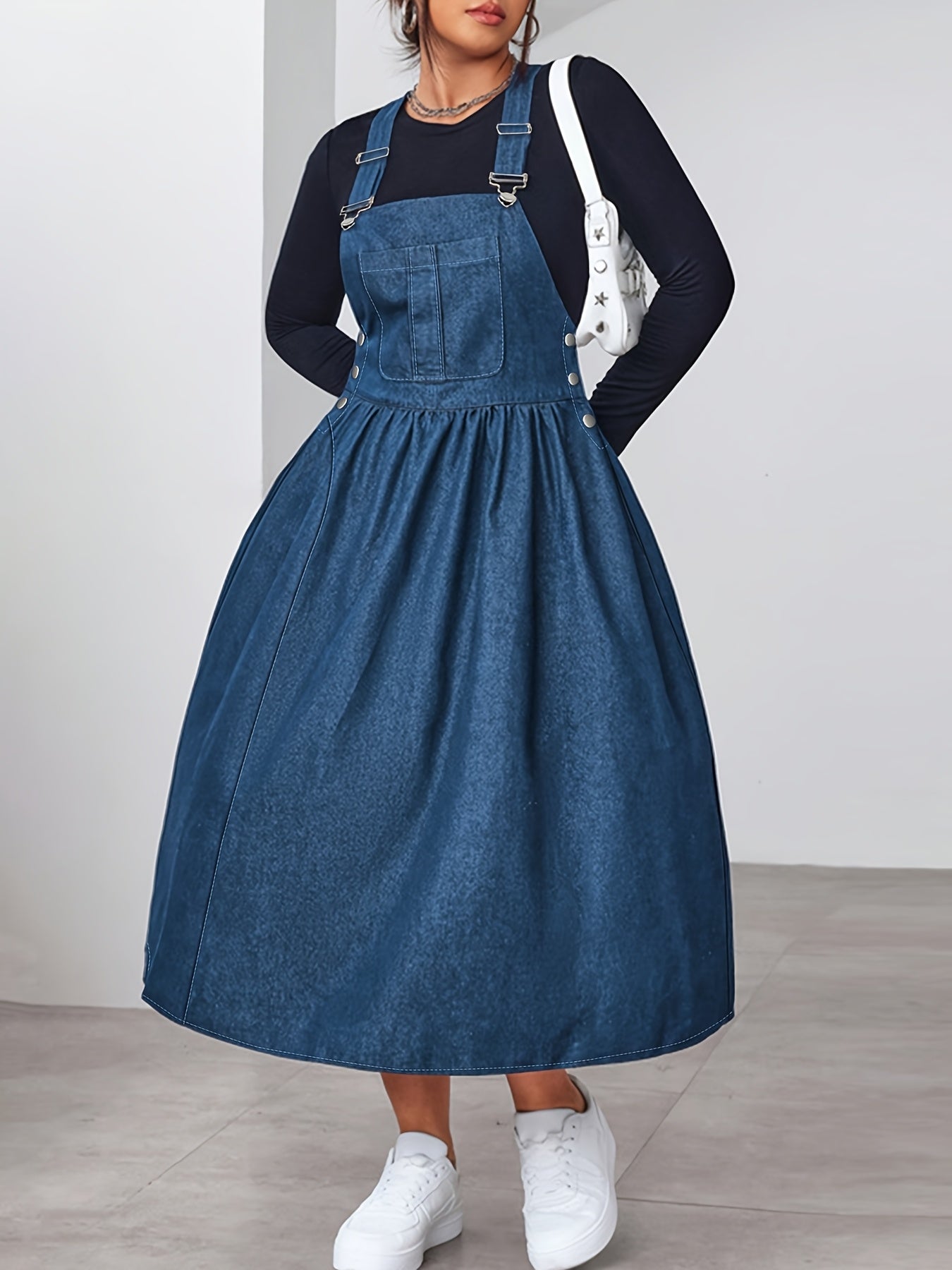 Faux Denim Dress