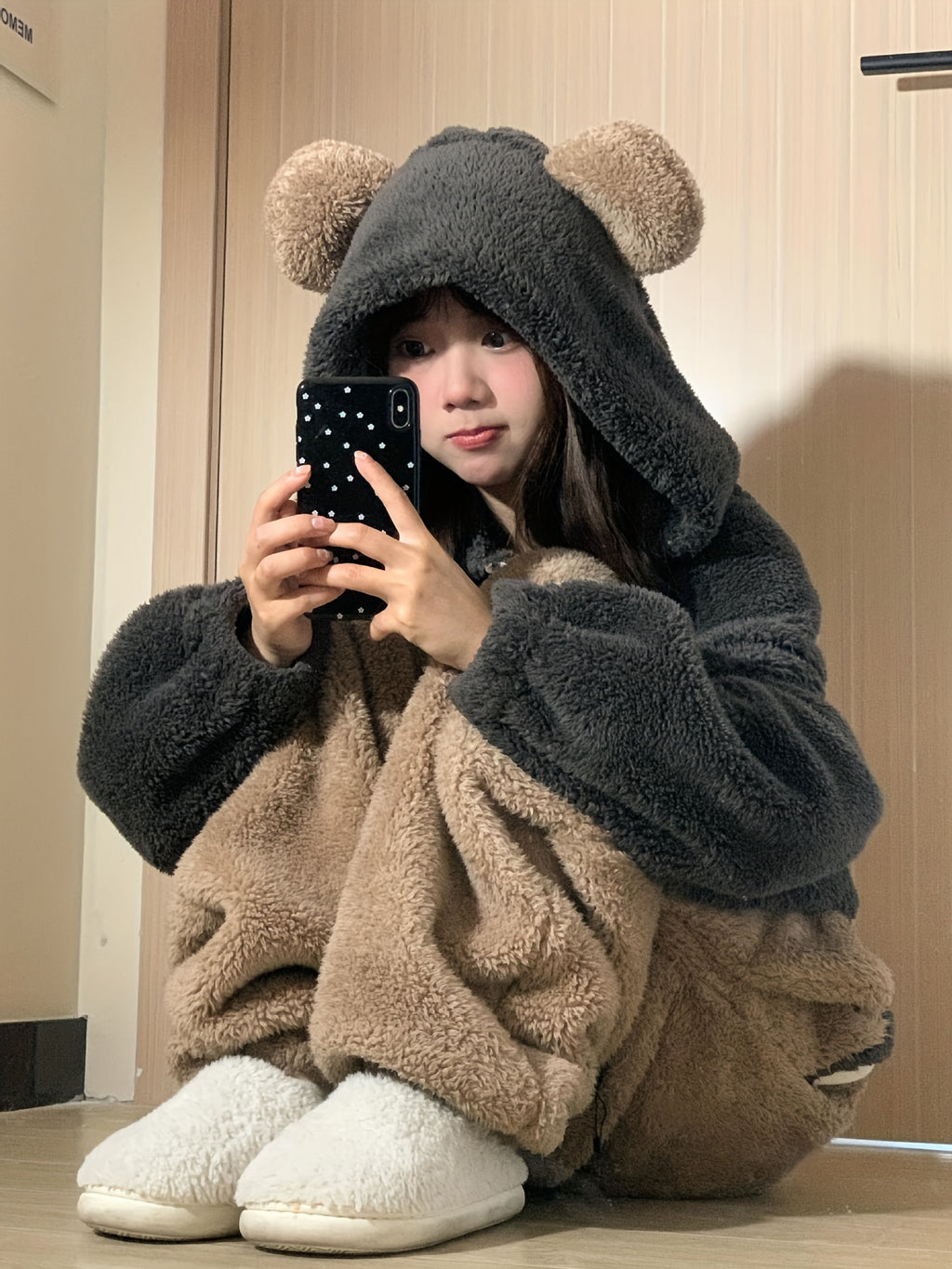 Long-Sleeve Zipper Fleece Party PJs