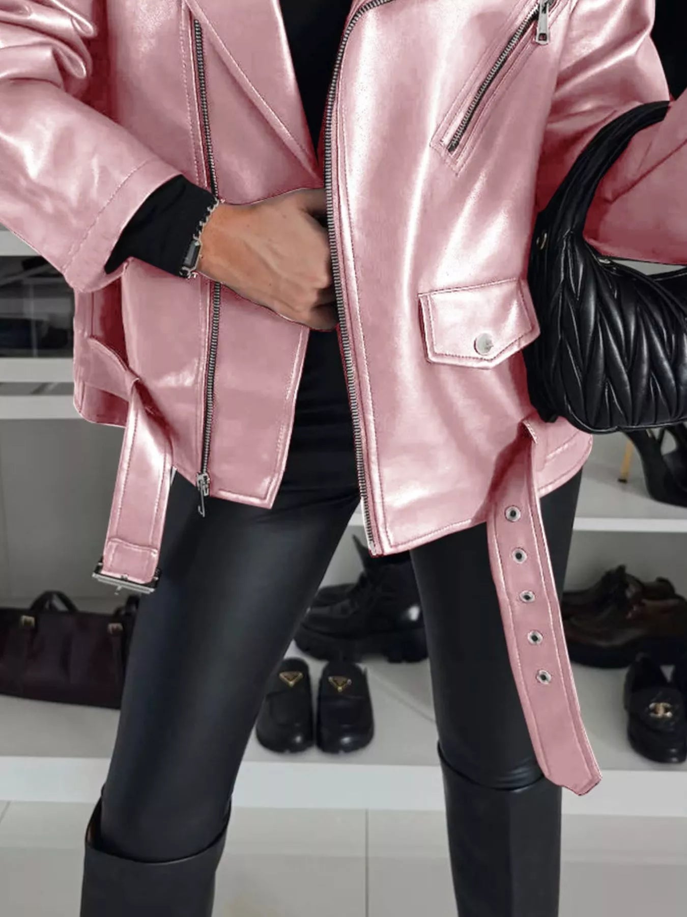 Full Size Zip Up Long Sleeve Jacket Plus Size