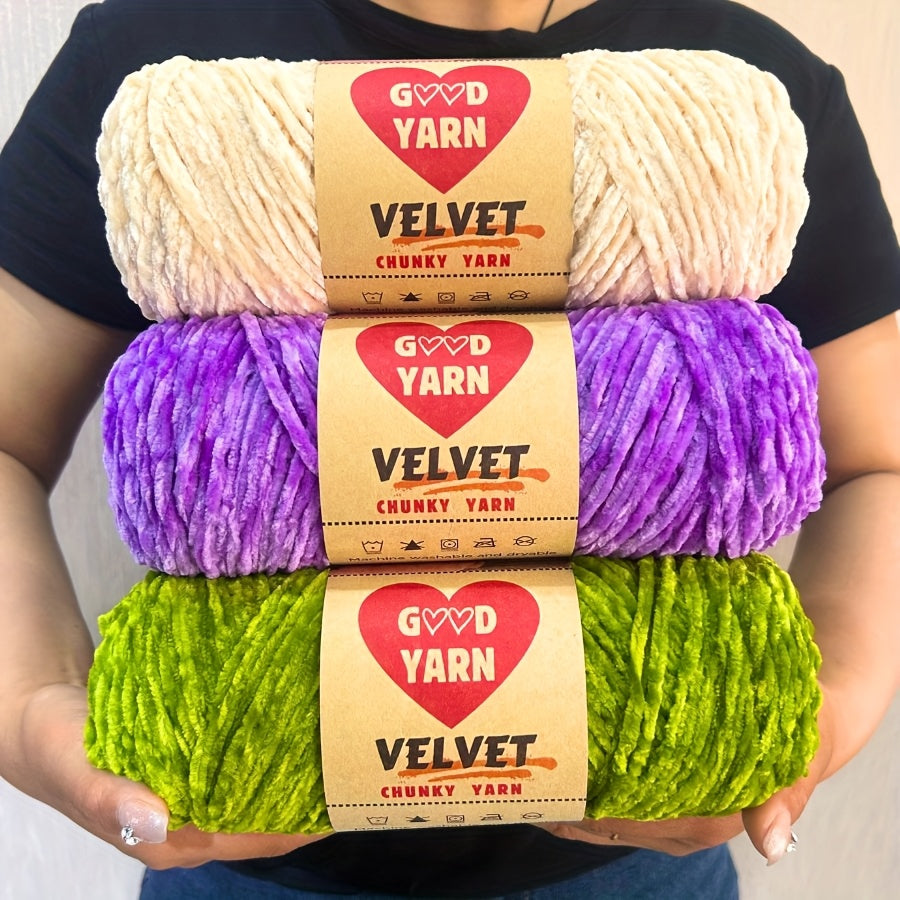 600g Big Chenille Velvet Yarn