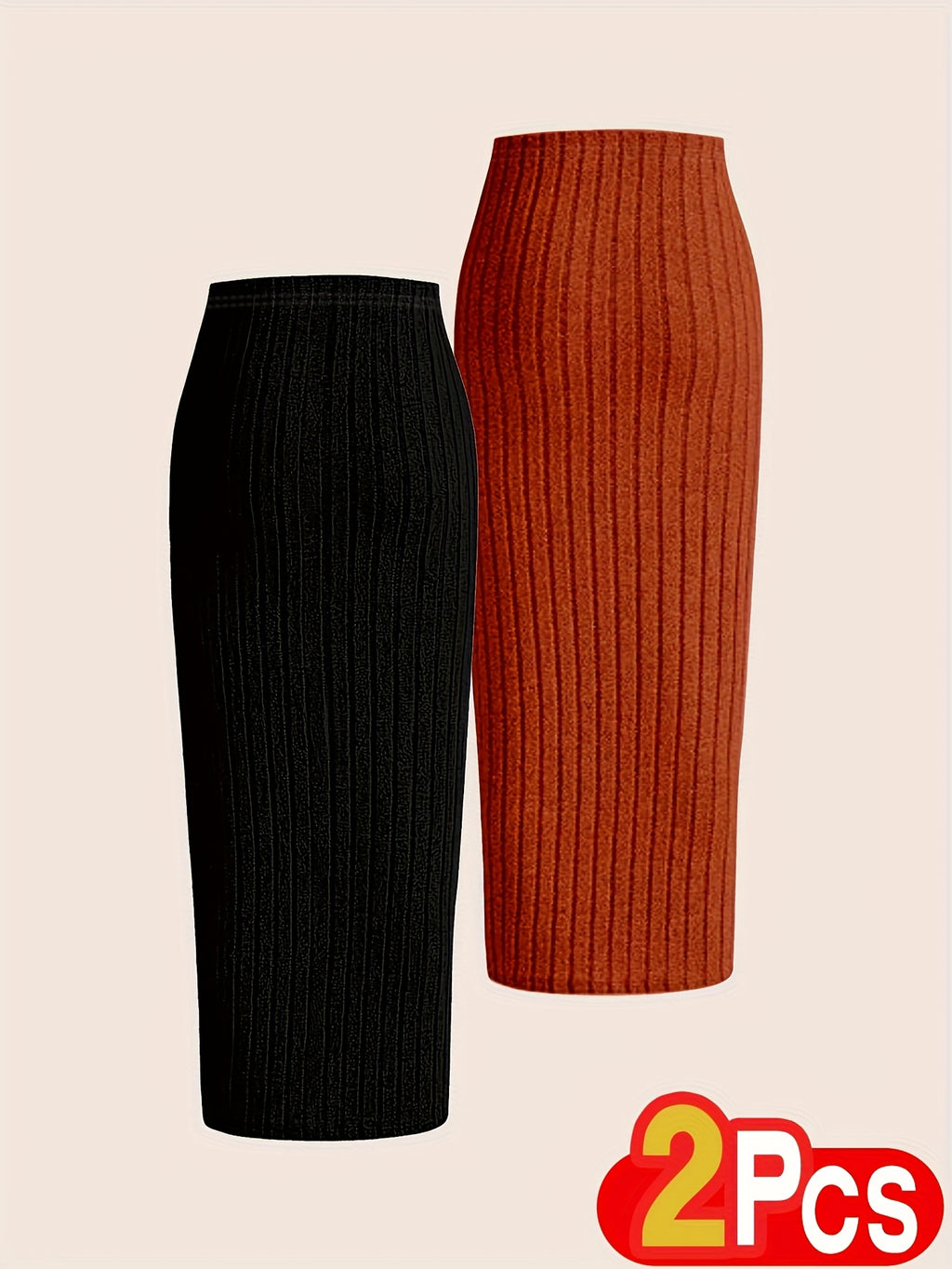 High-Waisted Stretch Pencil Skirt Set