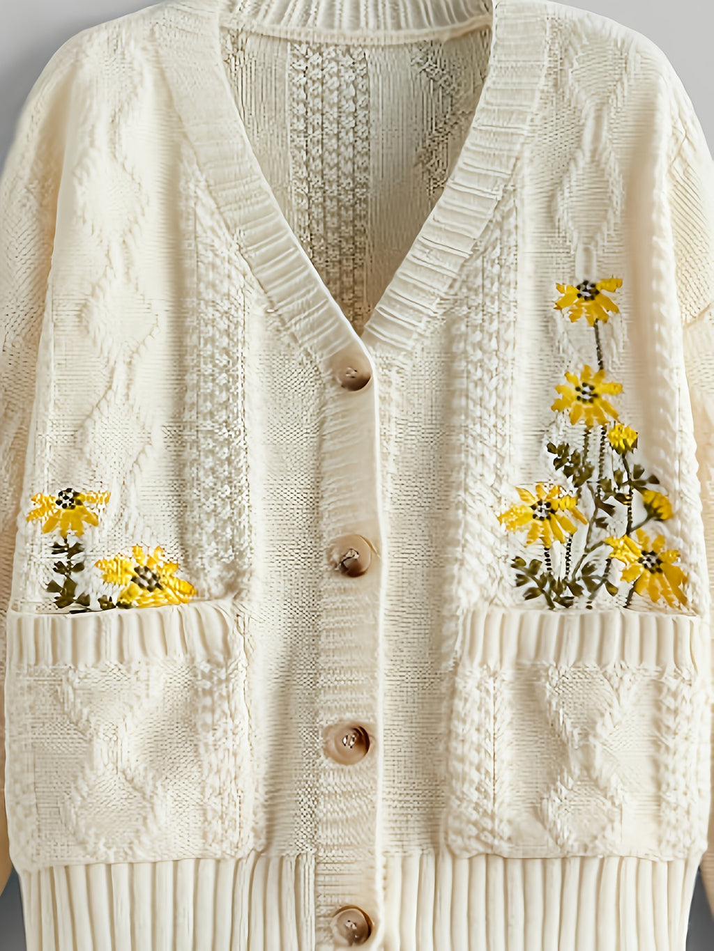 Floral Embroidered Cardigan