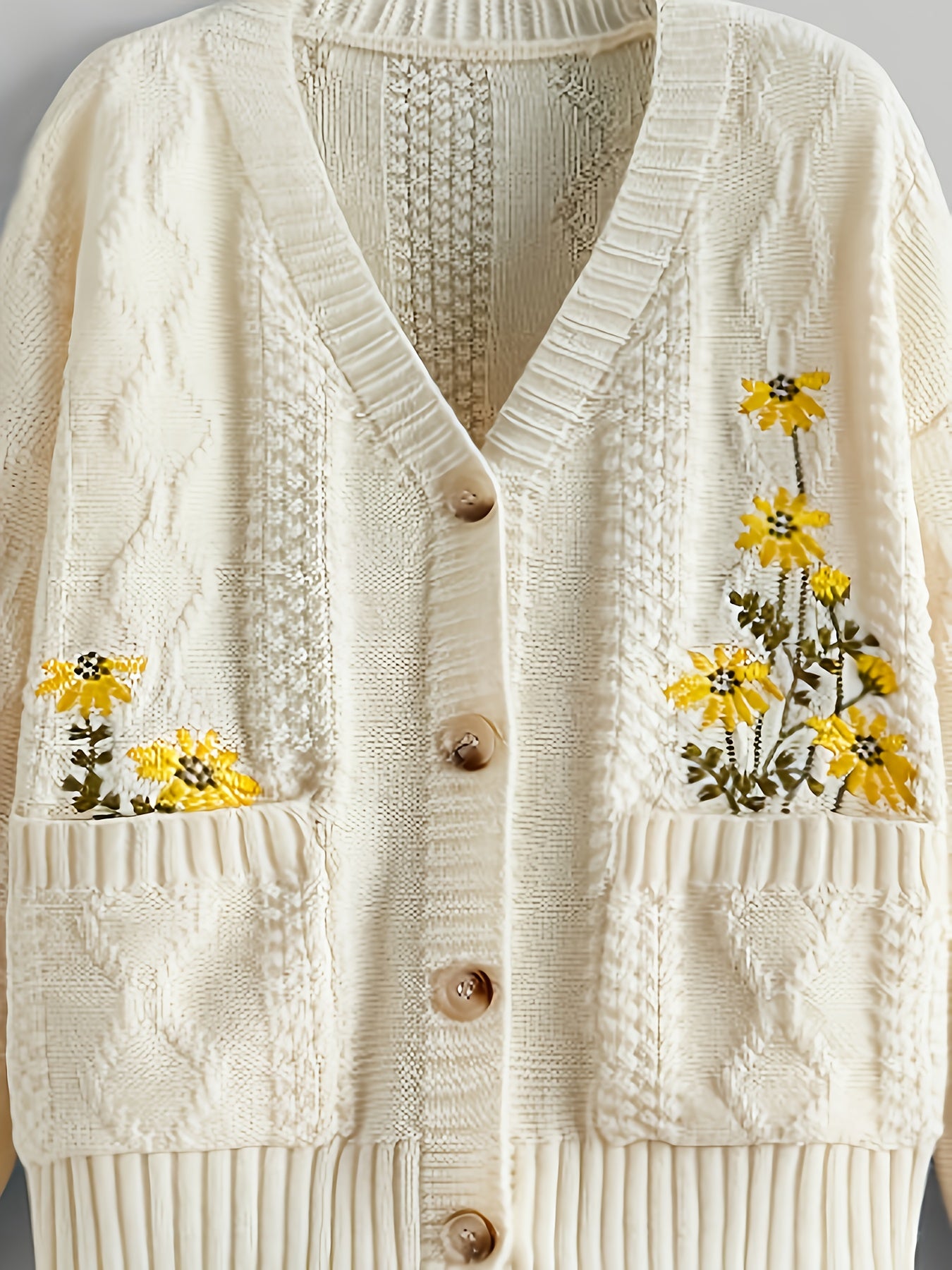 Floral Embroidered Cardigan