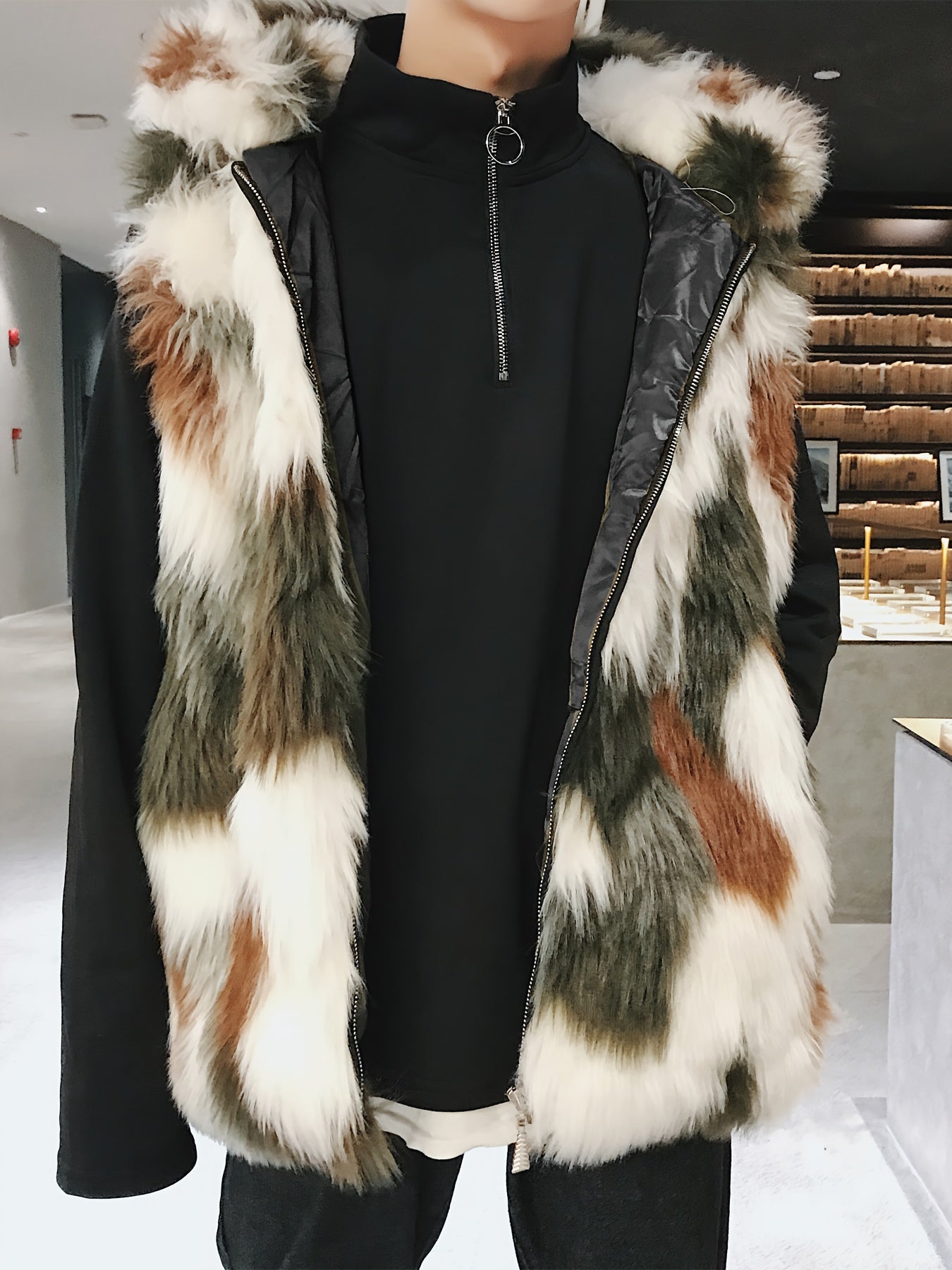 Faux Fur Hooded Vest