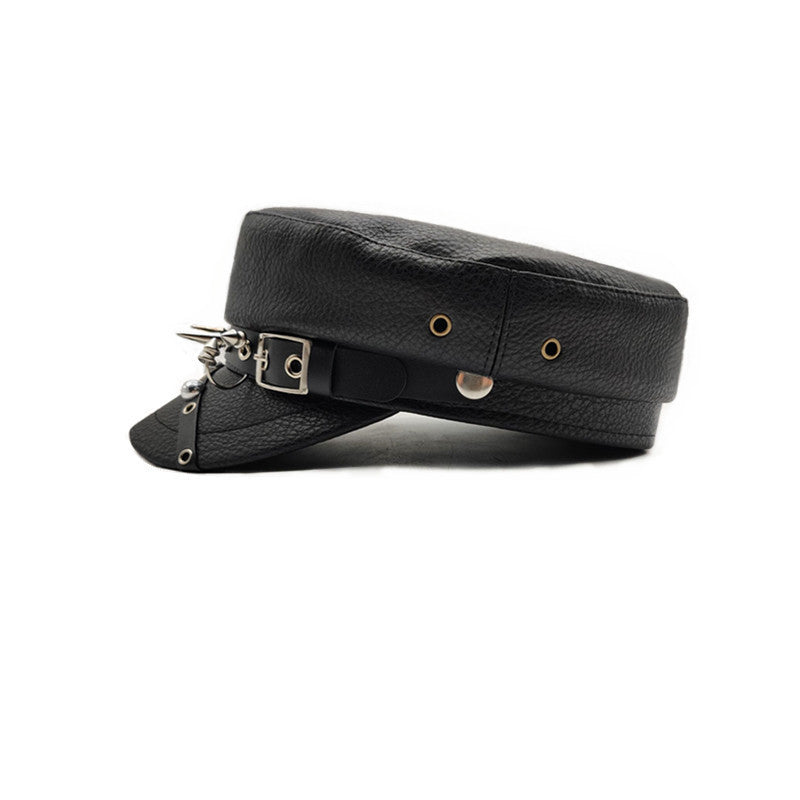 Beret Hat with Decorative Buckle