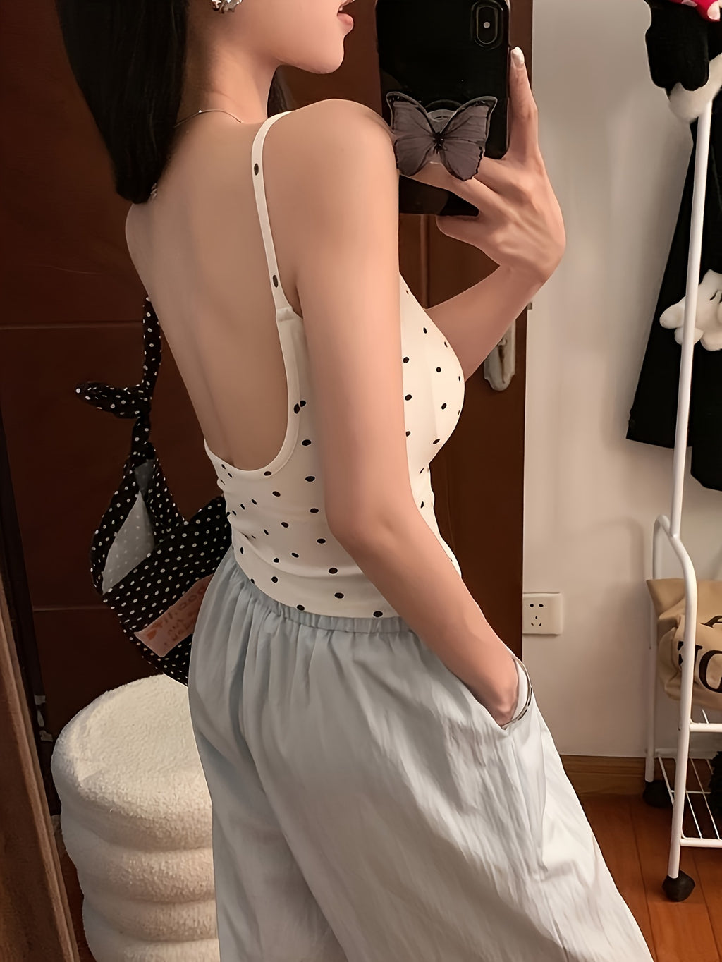 {3pcs} Polka Dot Bralette Set with Pads