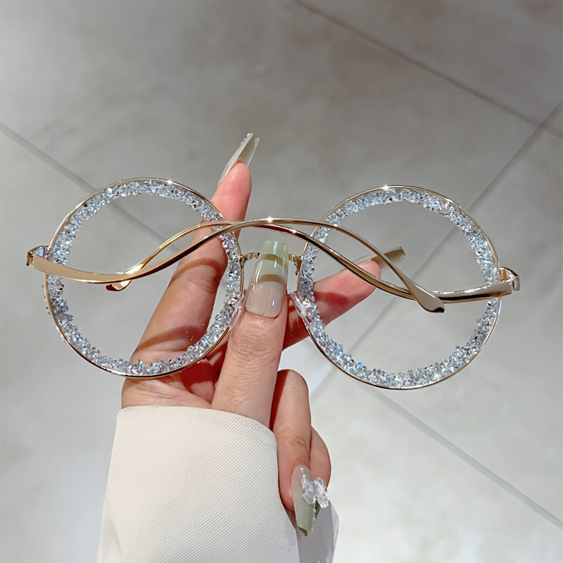 Full Frame Round Luxury Glasses