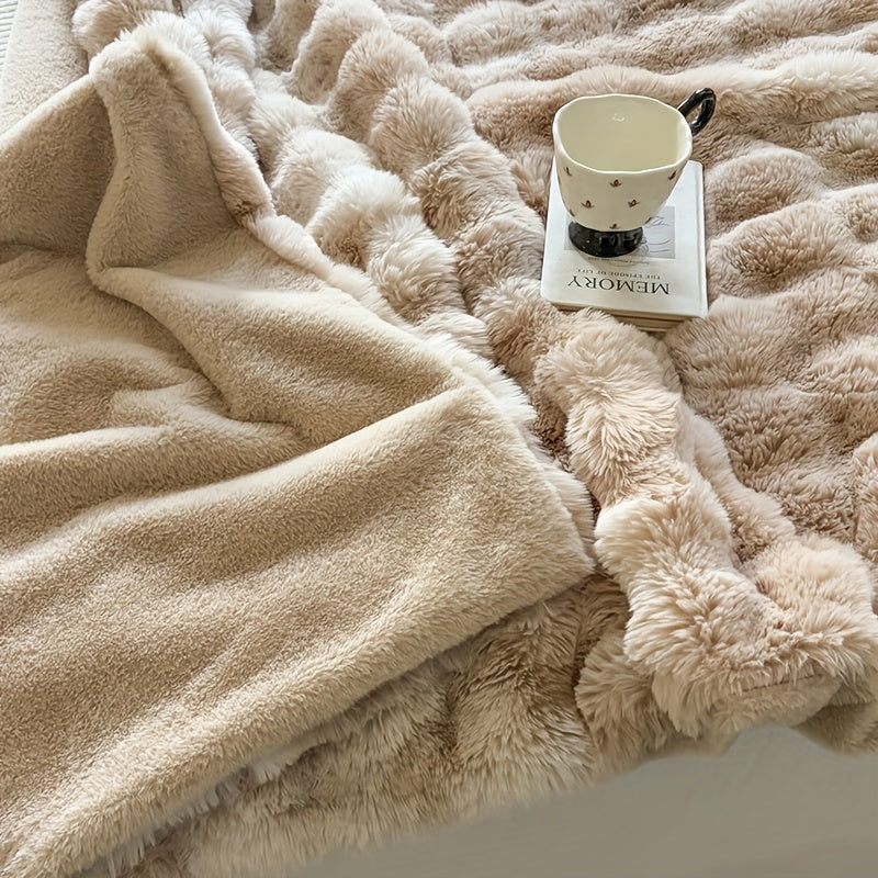 Faux Rabbit Fur Blanket