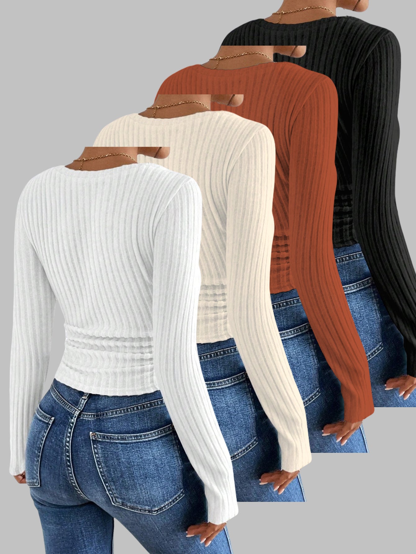 Oversized V-Neck Sweater Set