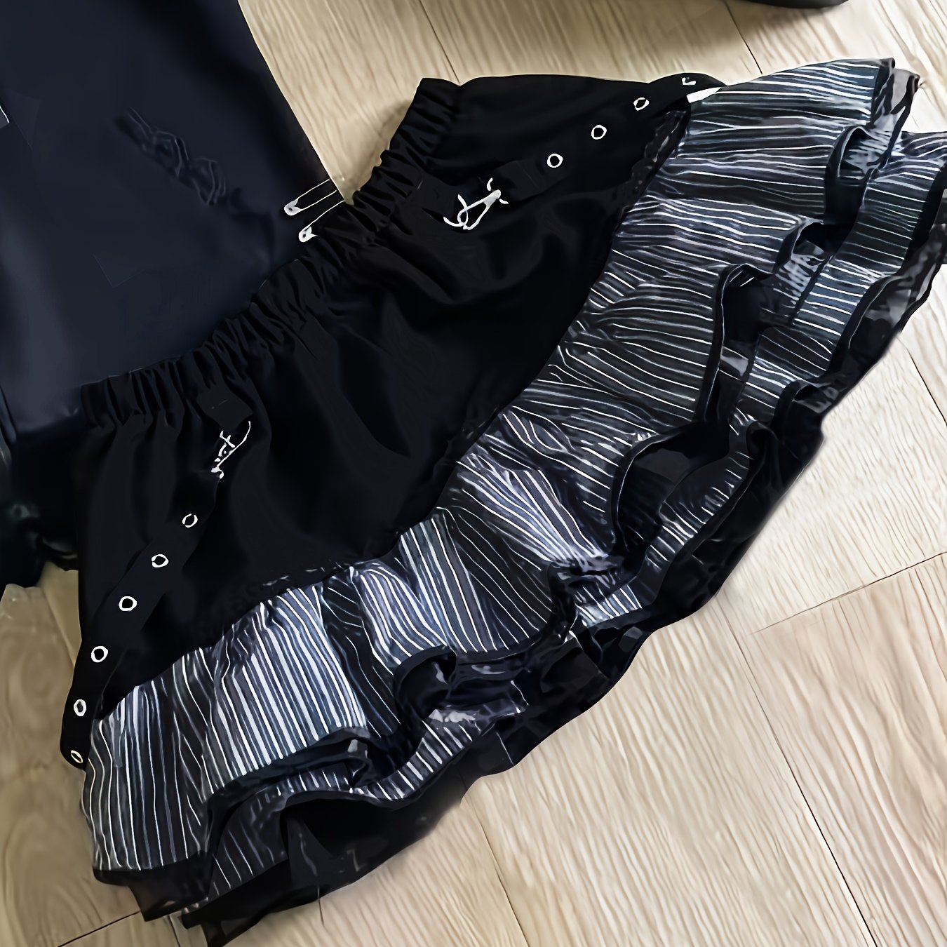 Black & White Striped Cake Skirt