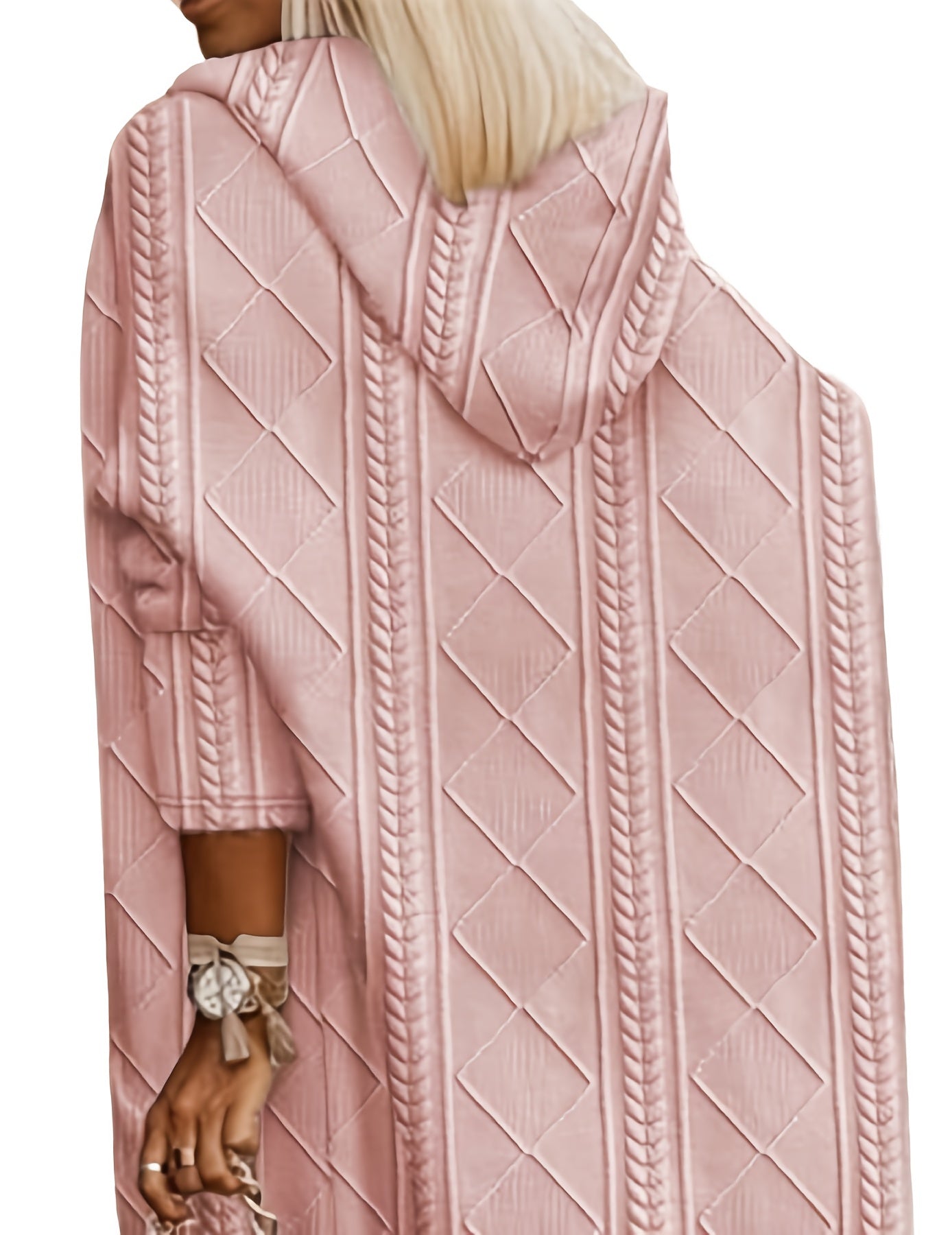 Long Hooded Cardigan with Pockets