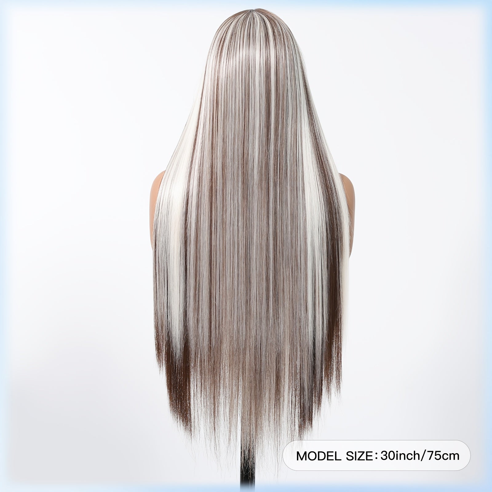 Gradient Blonde Straight Hair Wig Mixed With Brown And Golden Lace Wig