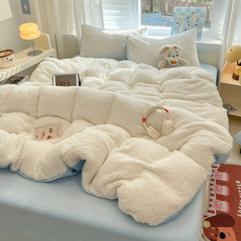 {3/4pcs} Lambskin Milk Velvet Set