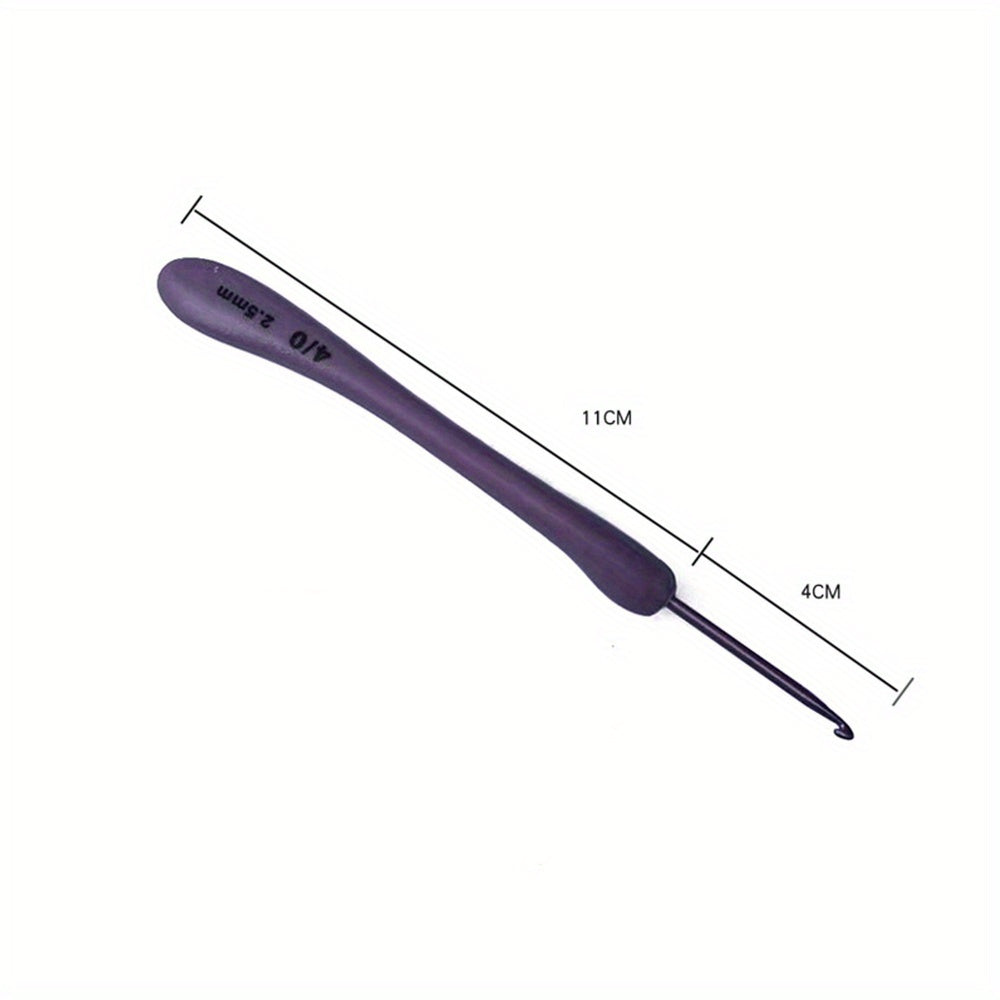 8pcs Ergonomic Plastic Handle Crochet Hooks Set