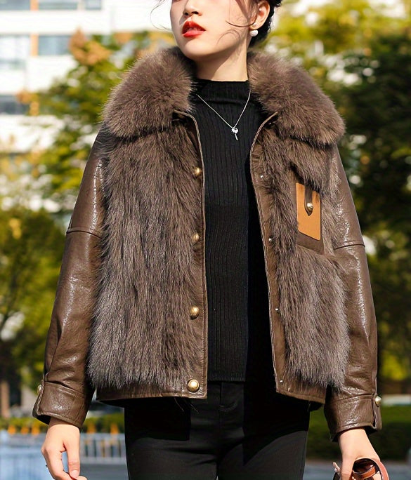 Faux Fur-Lined Jacket